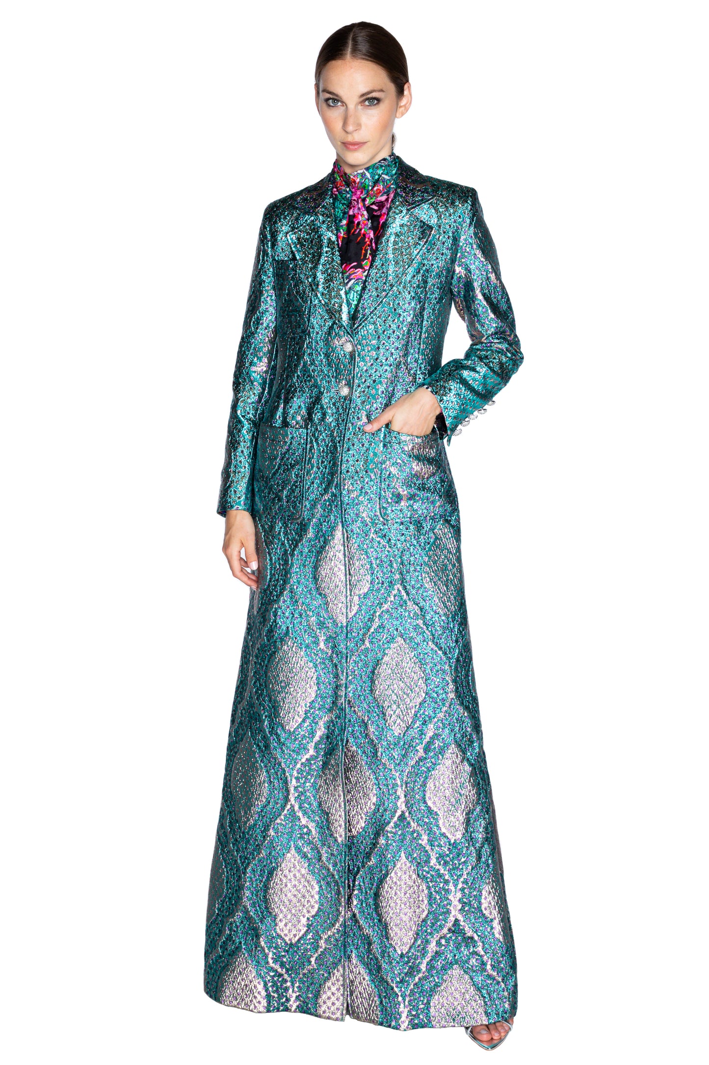 'TANGIER JACQUARD' MAXI COAT - - Libertine