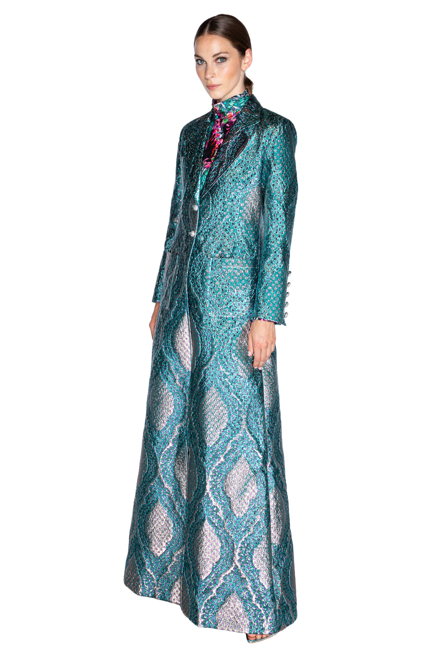 'TANGIER JACQUARD' MAXI COAT - - Libertine