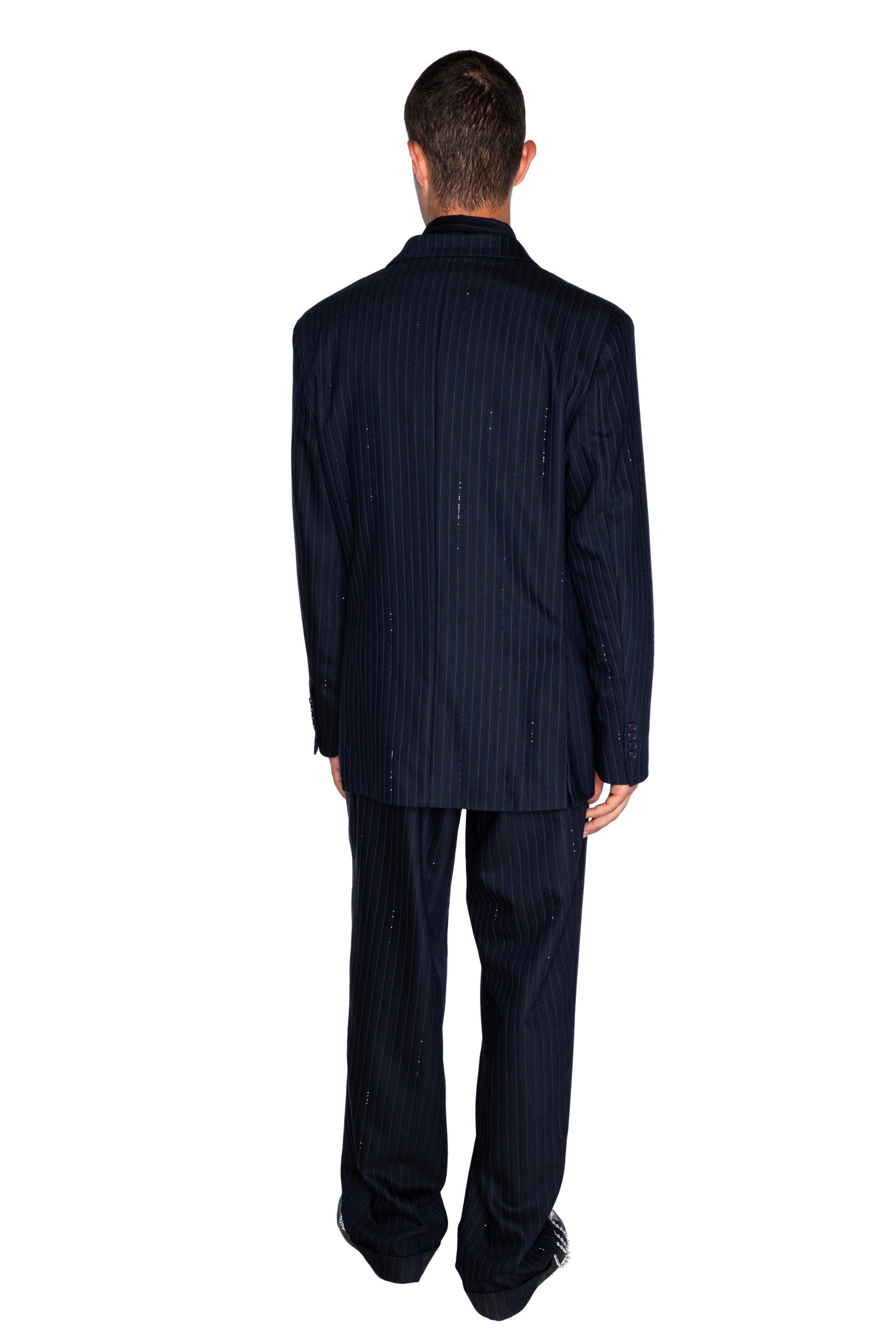 'CRYSTAL PINSTRIPE' DOUBLE BREASTED JACKET - - Libertine