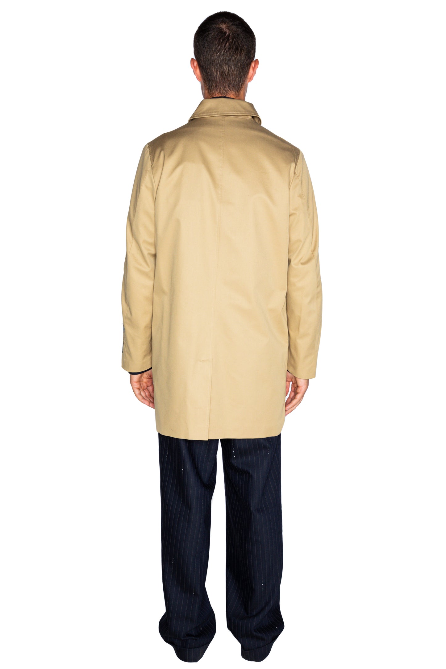 'PATCH HAPPY' KHAKI MAC COAT - - Libertine