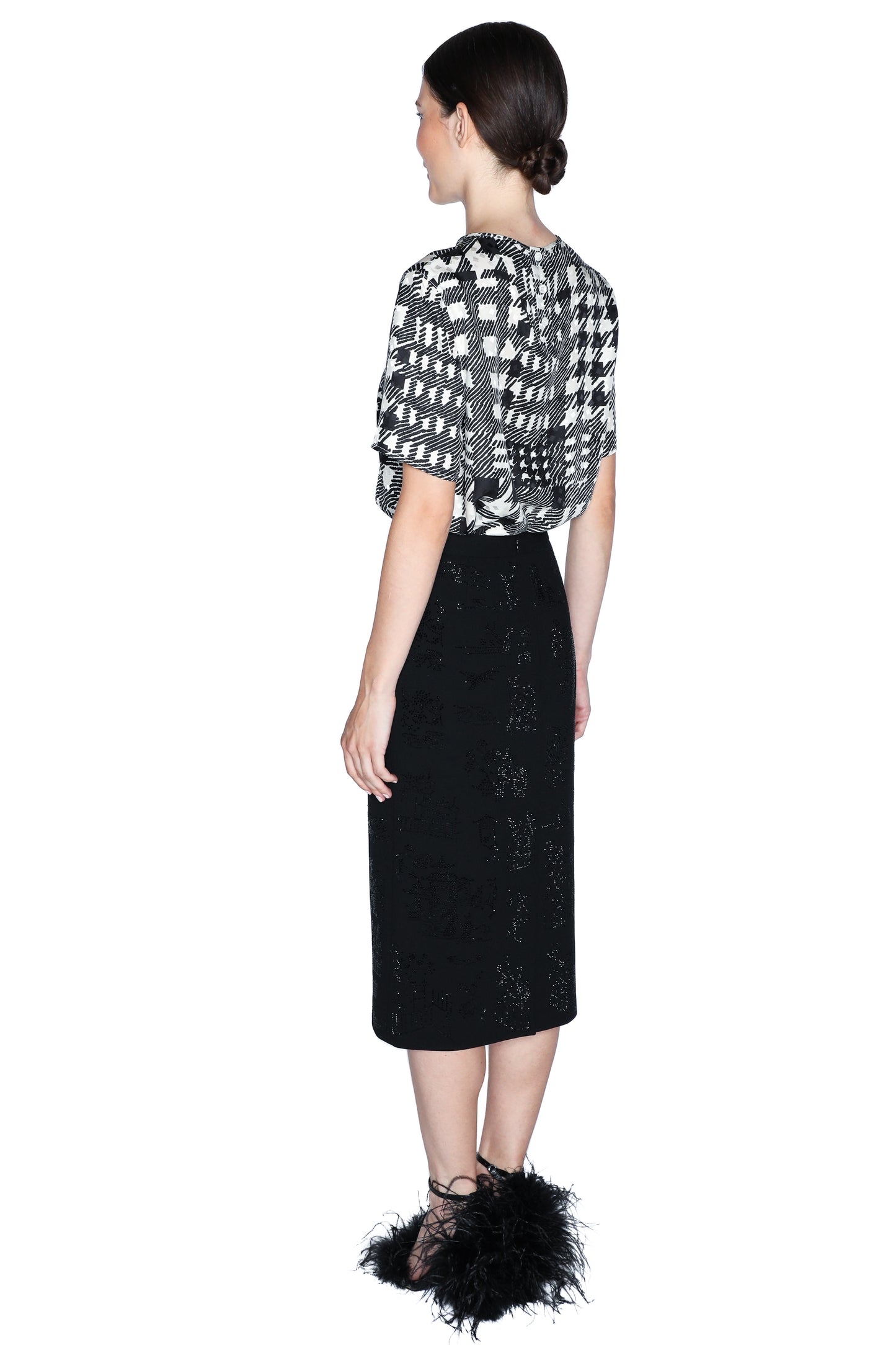 'CHINOISERIE' CLASSIC PENCIL SKIRT - - Libertine