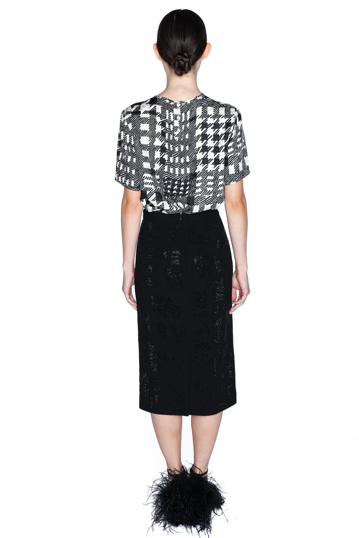 'CHINOISERIE' CLASSIC PENCIL SKIRT - - Libertine
