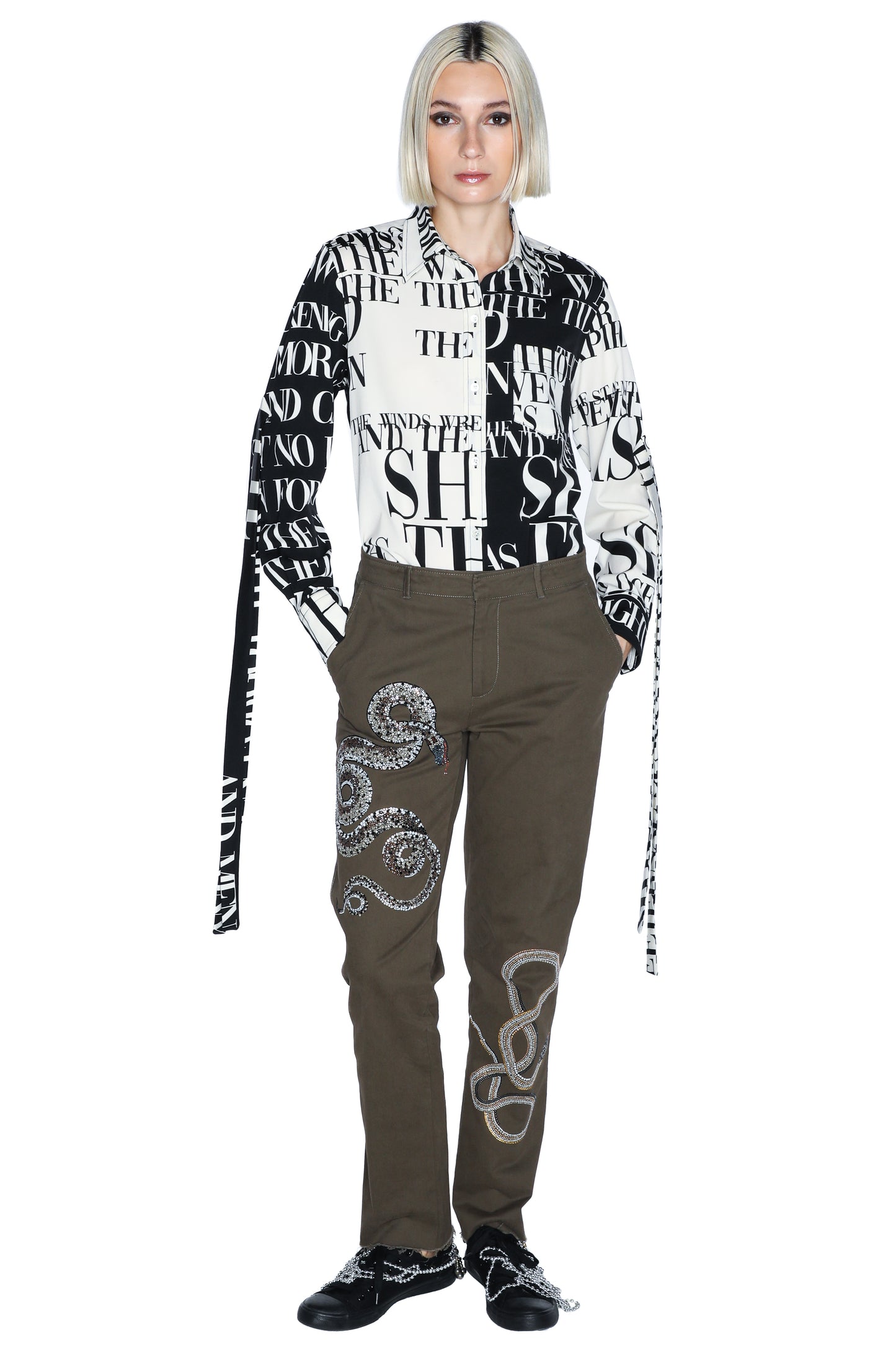 'REPTILIAN' CHINOS - - Libertine