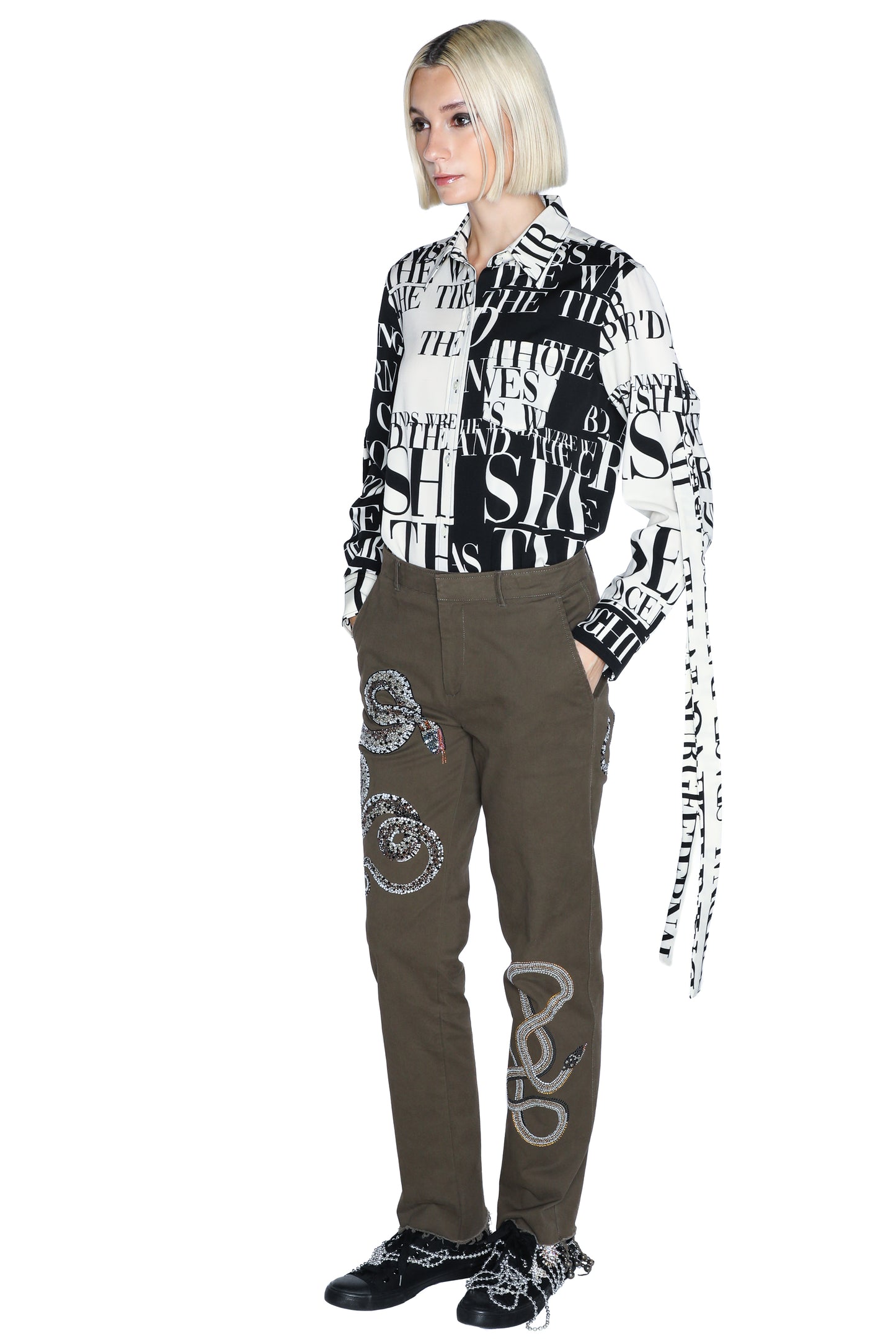 'REPTILIAN' CHINOS - - Libertine