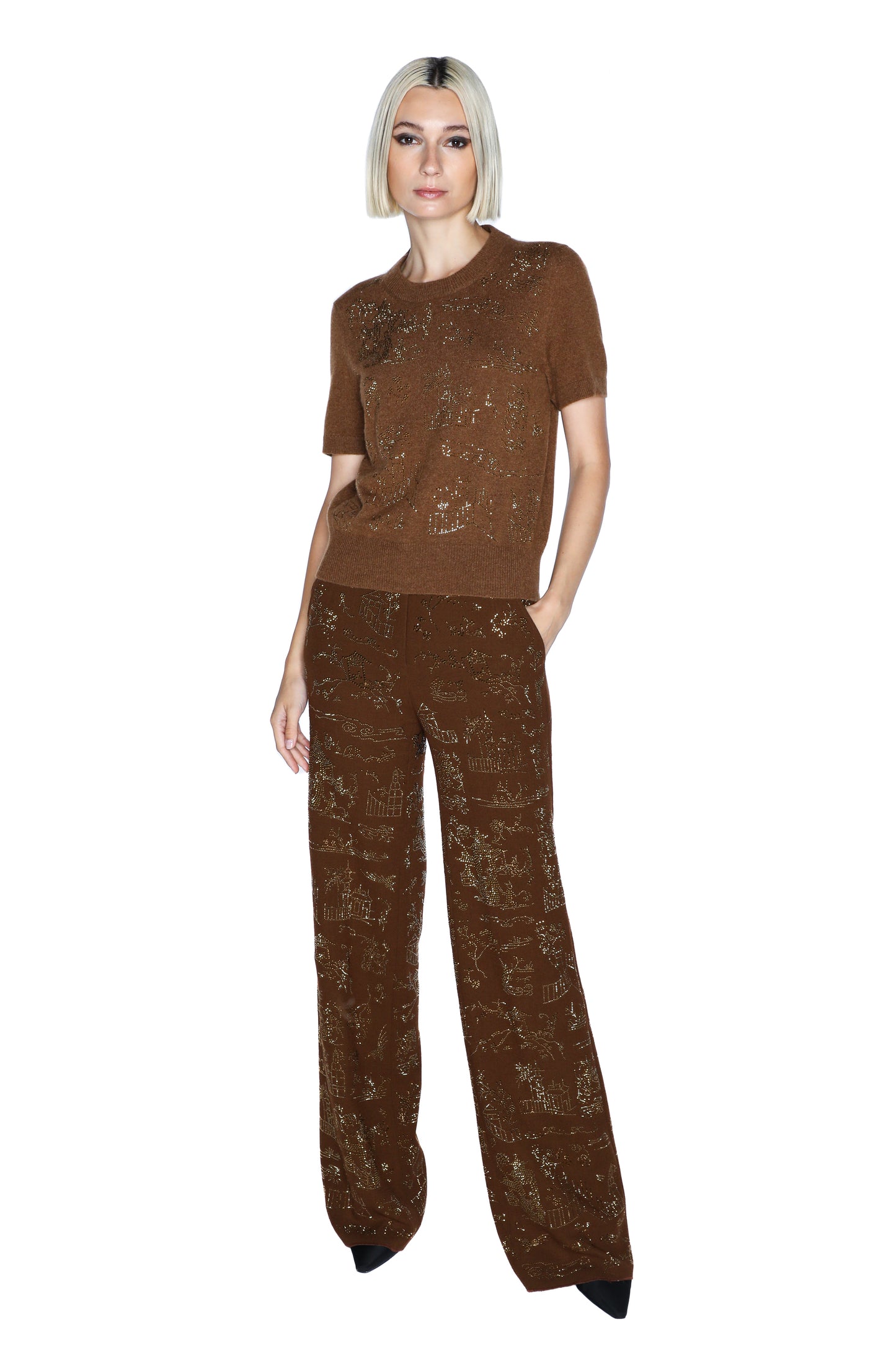 'CHINOISERIE' SHORT SLEEVE PULLOVER - - Libertine