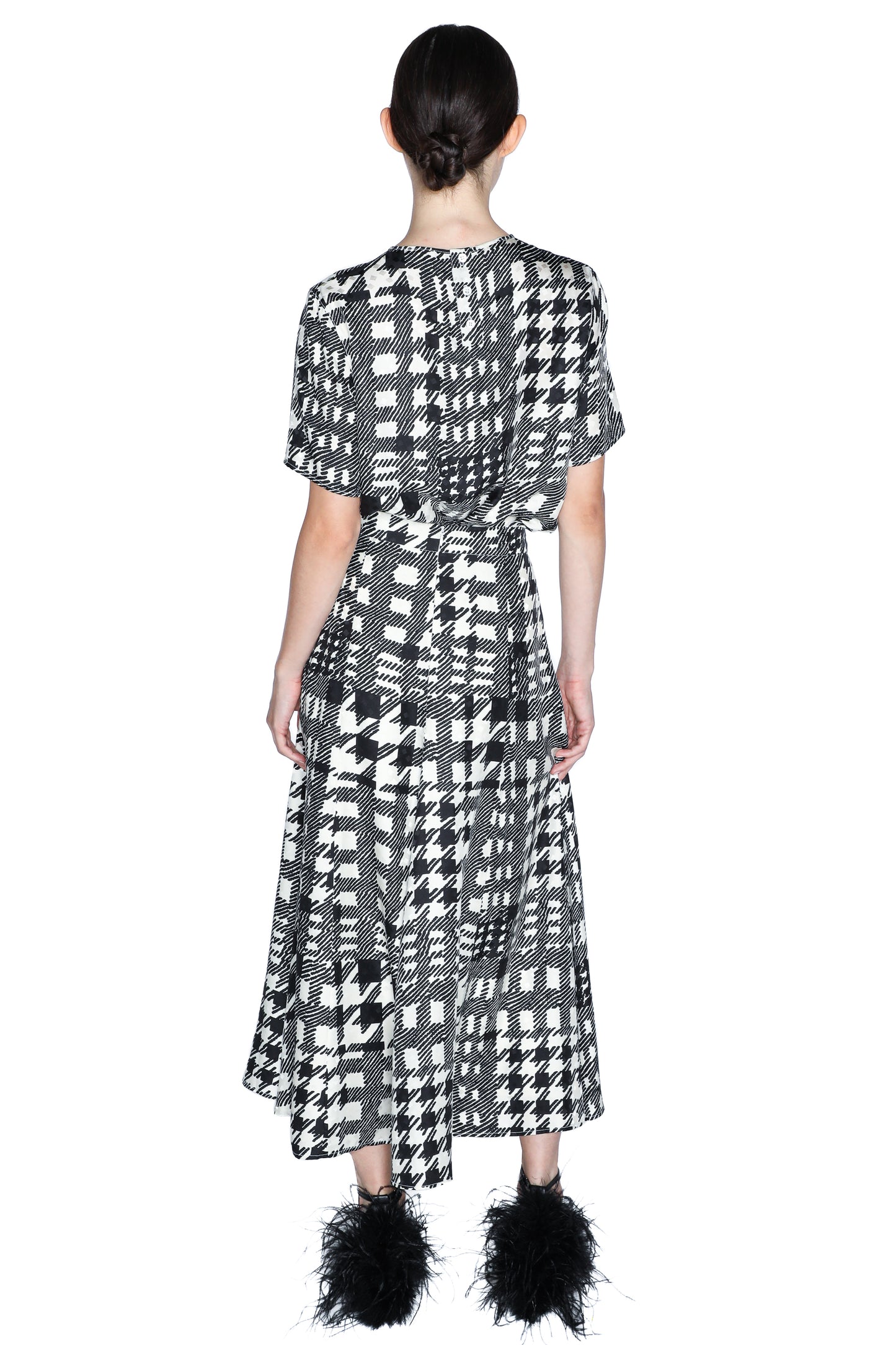 'PEGGYS HOUNDSTOOTH' TULIP SKIRT - - Libertine