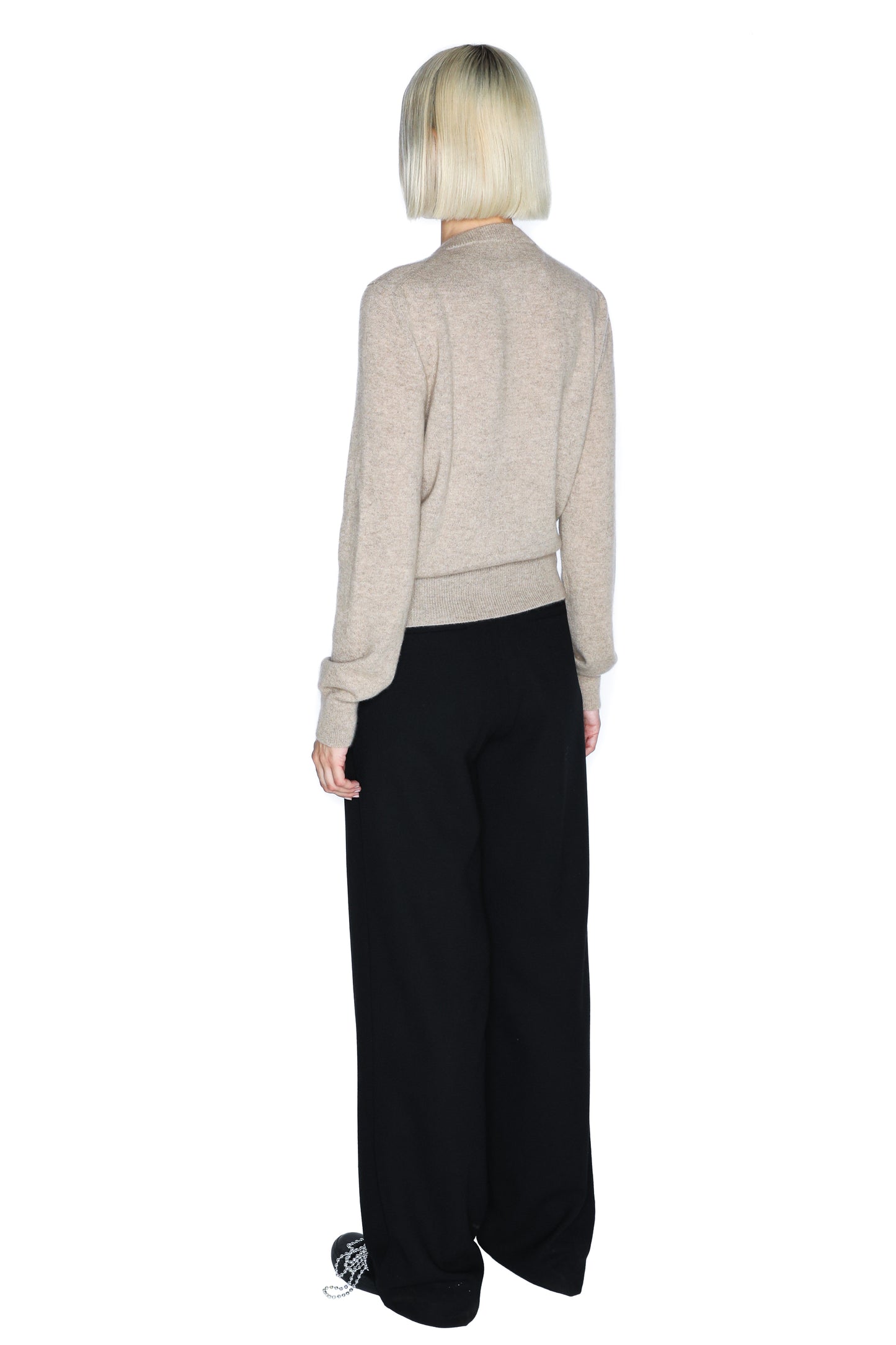 'BUTTON LUXE' SHRUNKEN PULLOVER SWEATER - - Libertine