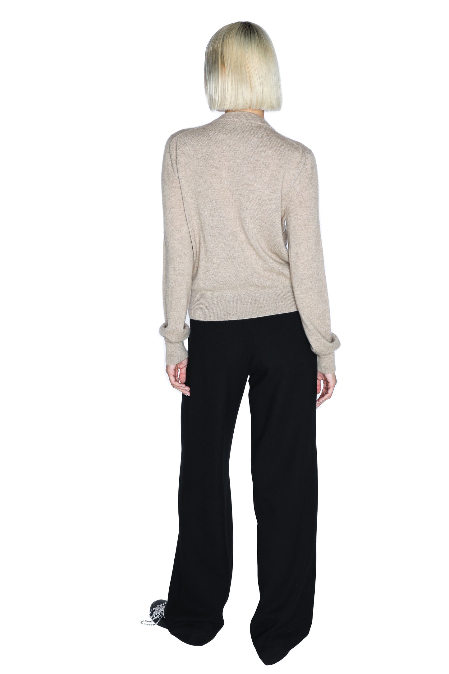 'BUTTON LUXE' SHRUNKEN PULLOVER SWEATER - - Libertine