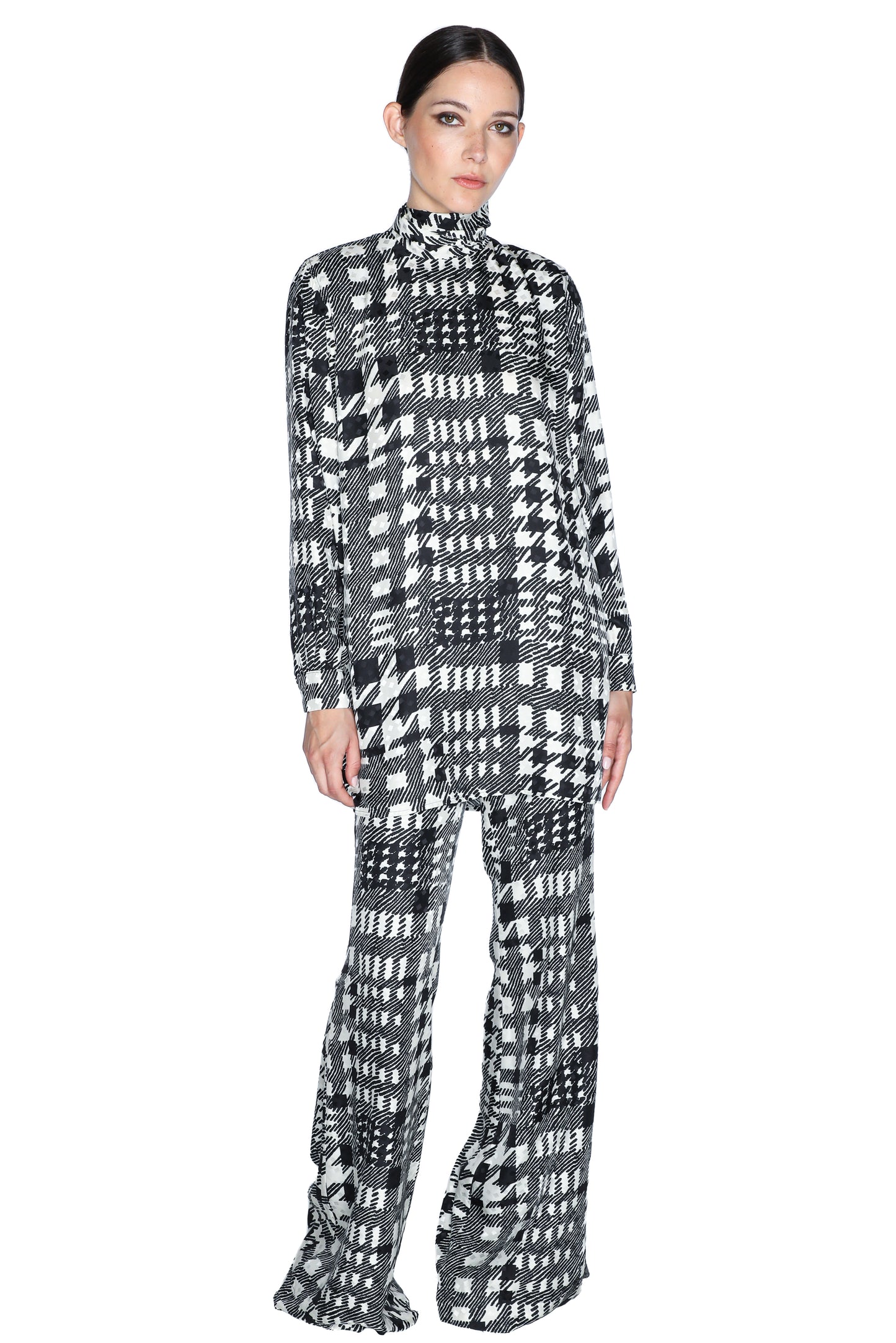 'PEGGYS HOUNDSTOOTH' BIANCA TUNIC - - Libertine