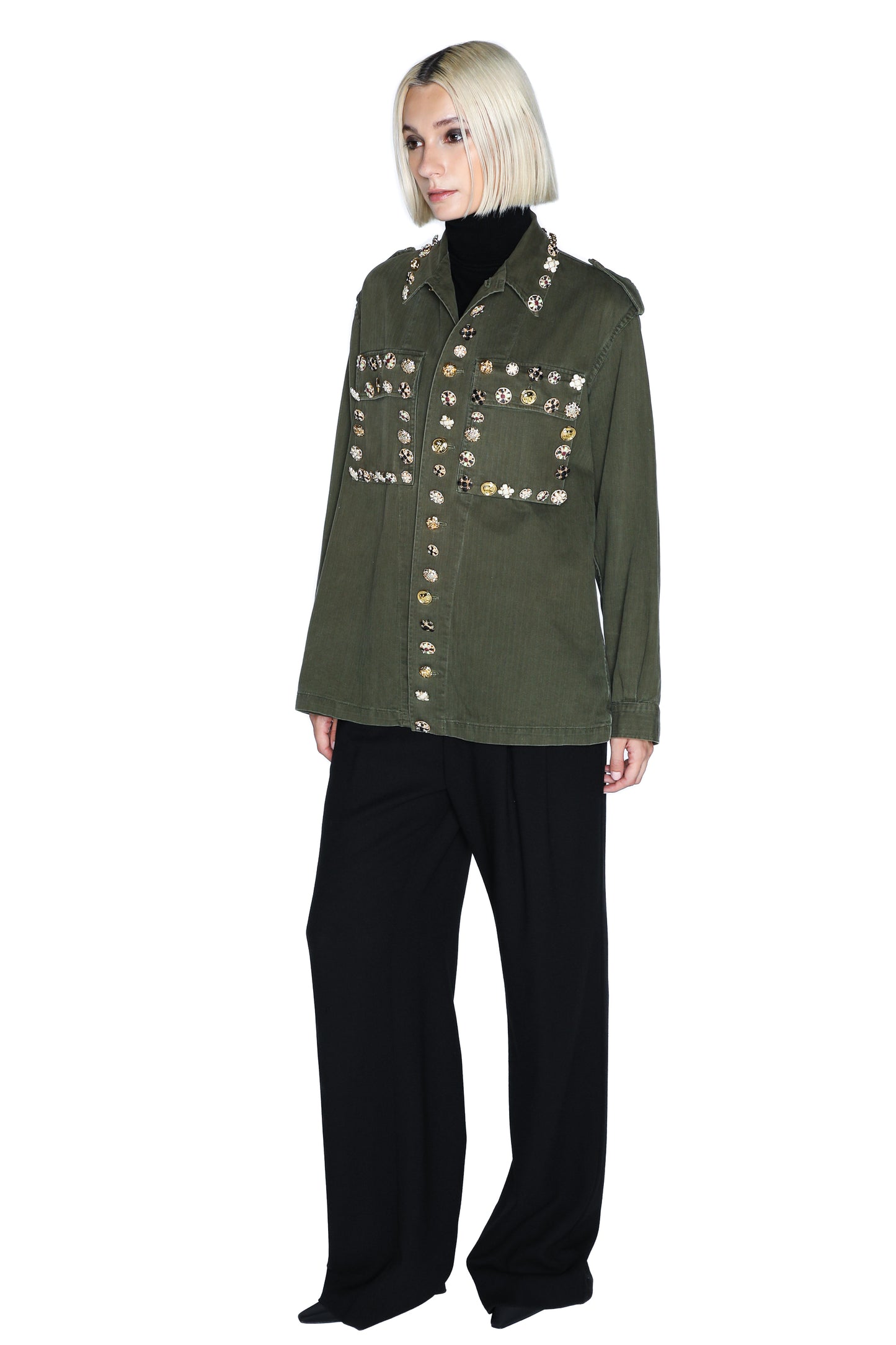 'BUTTON LUXE' VINTAGE FRENCH MILITARY JACKET - - Libertine