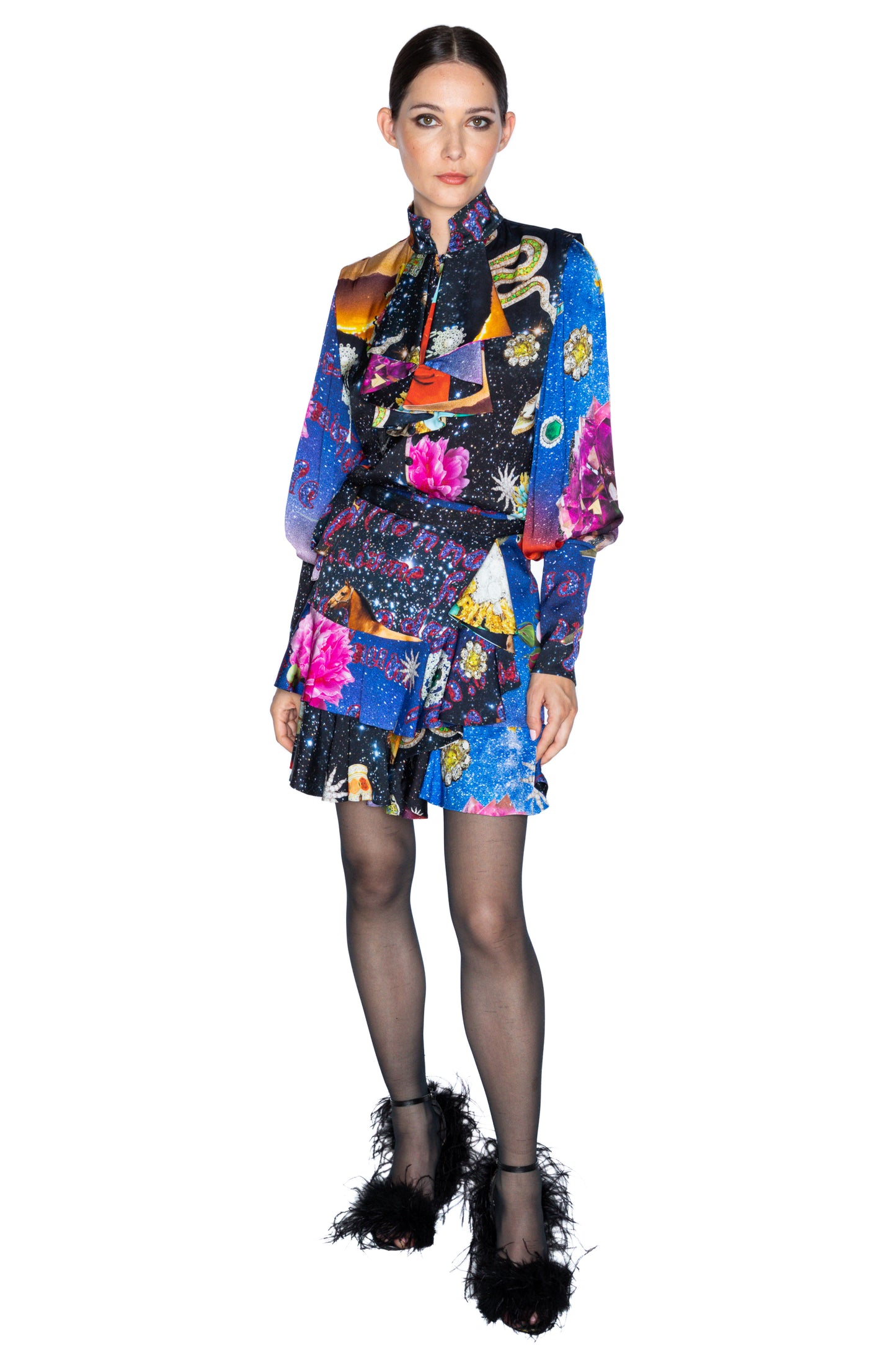 'STARRY NIGHT REDUX' BISHOP SLEEVE BLOUSE - - Libertine