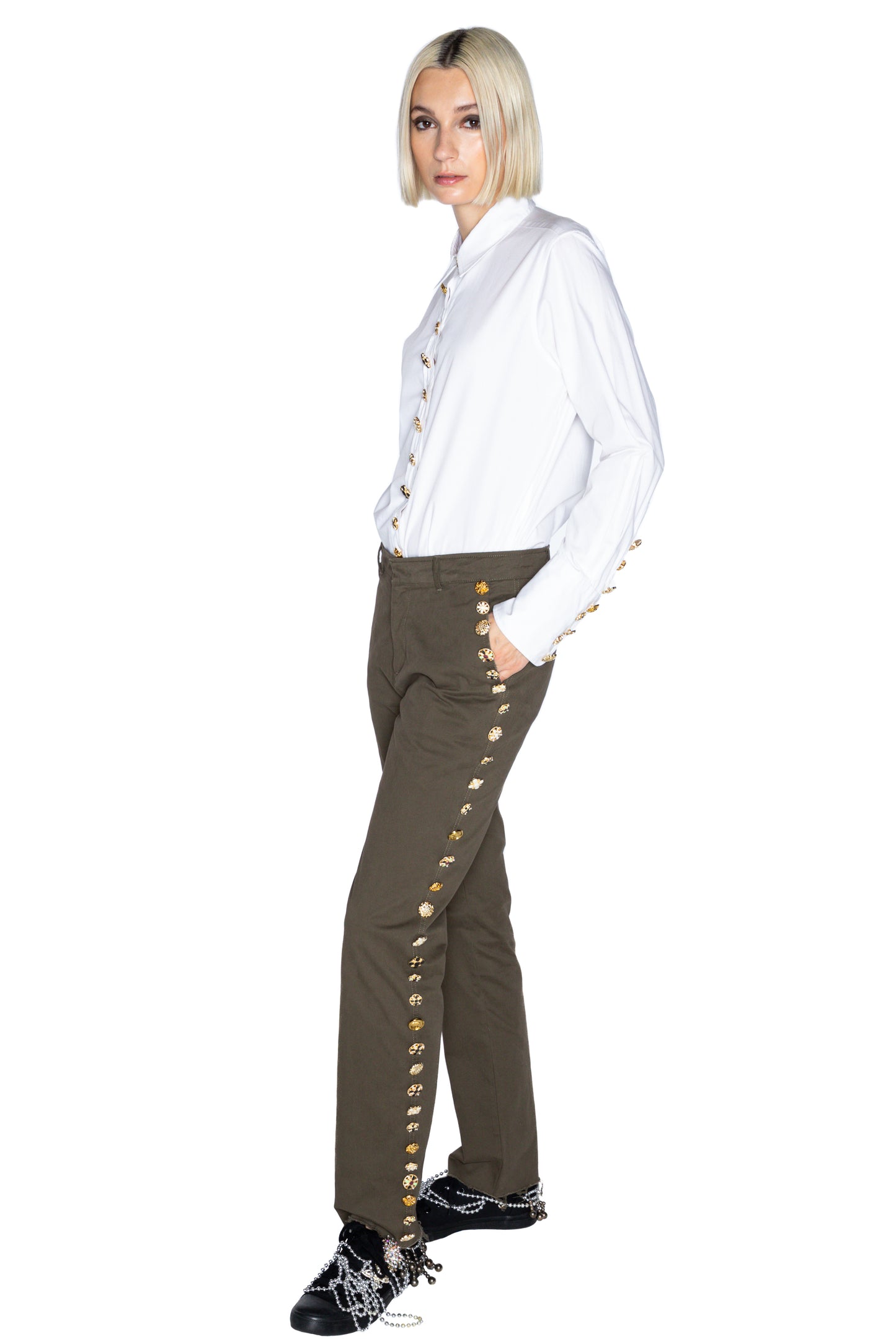 'BUTTON LUXE' WOMENS CHINOS - - Libertine