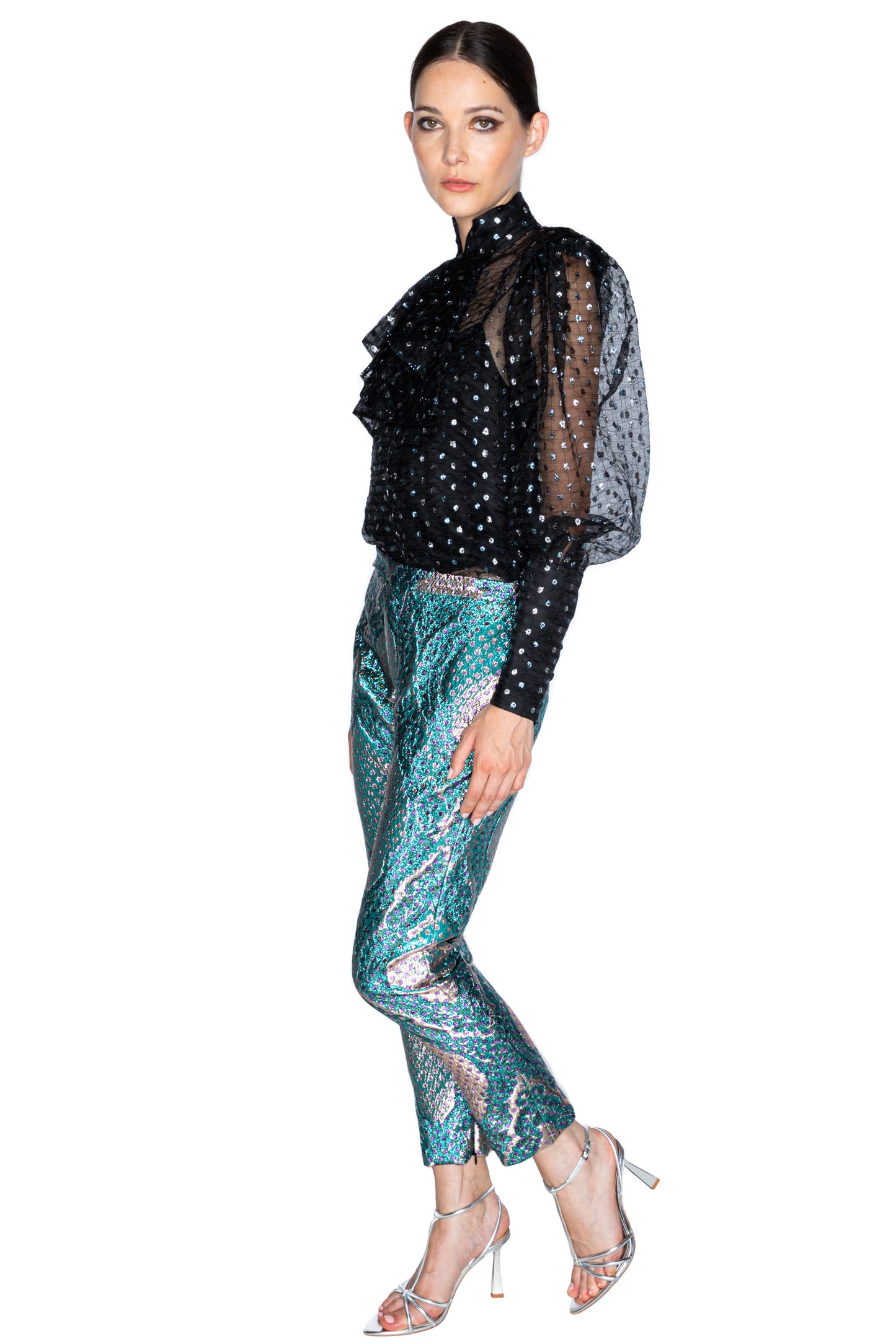 'SPARKLE DOT' BISHOP SLEEVE BLOUSE - - Libertine