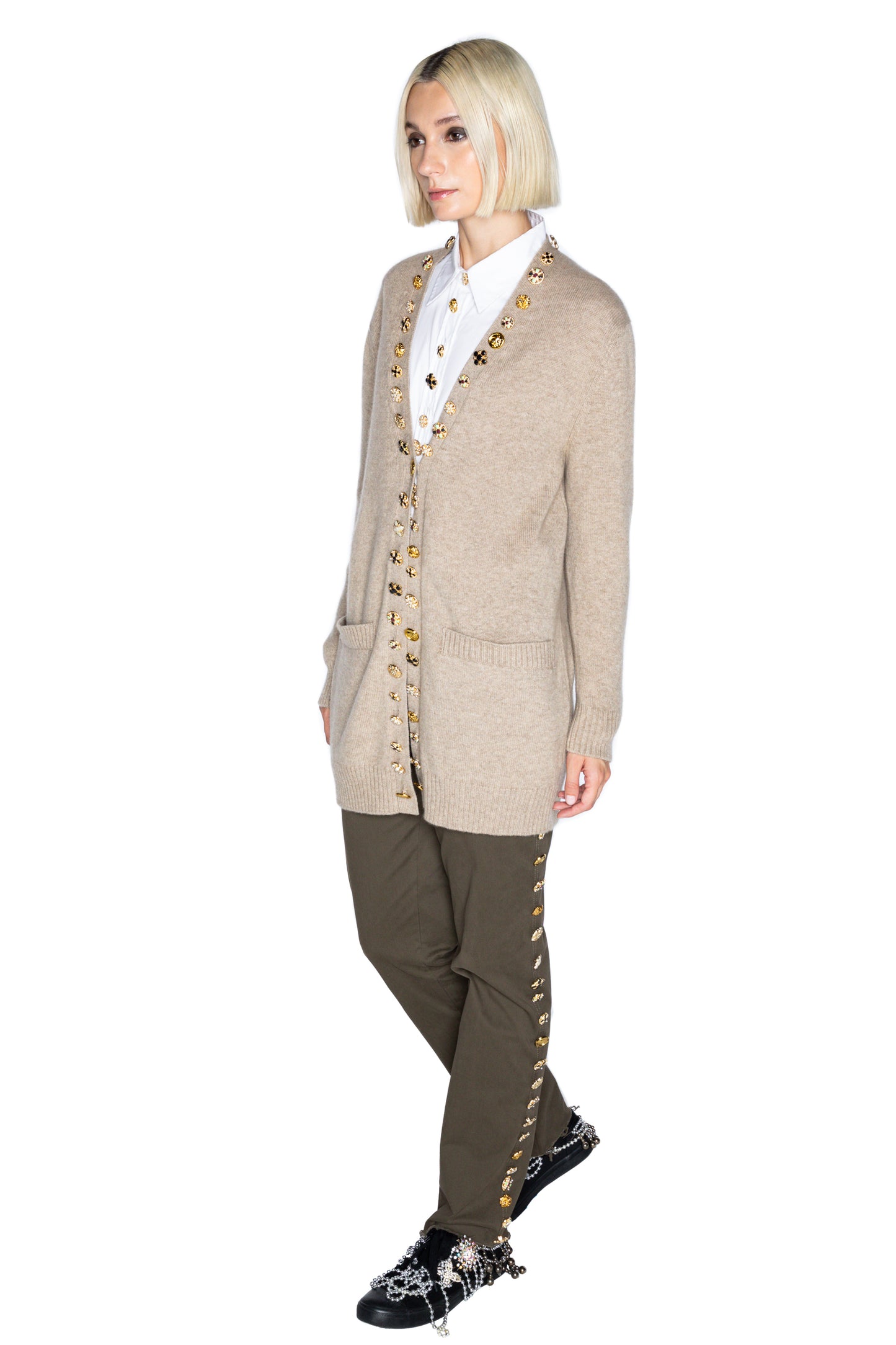 'BUTTON LUXE' OVERSIZED CARDIGAN - - Libertine