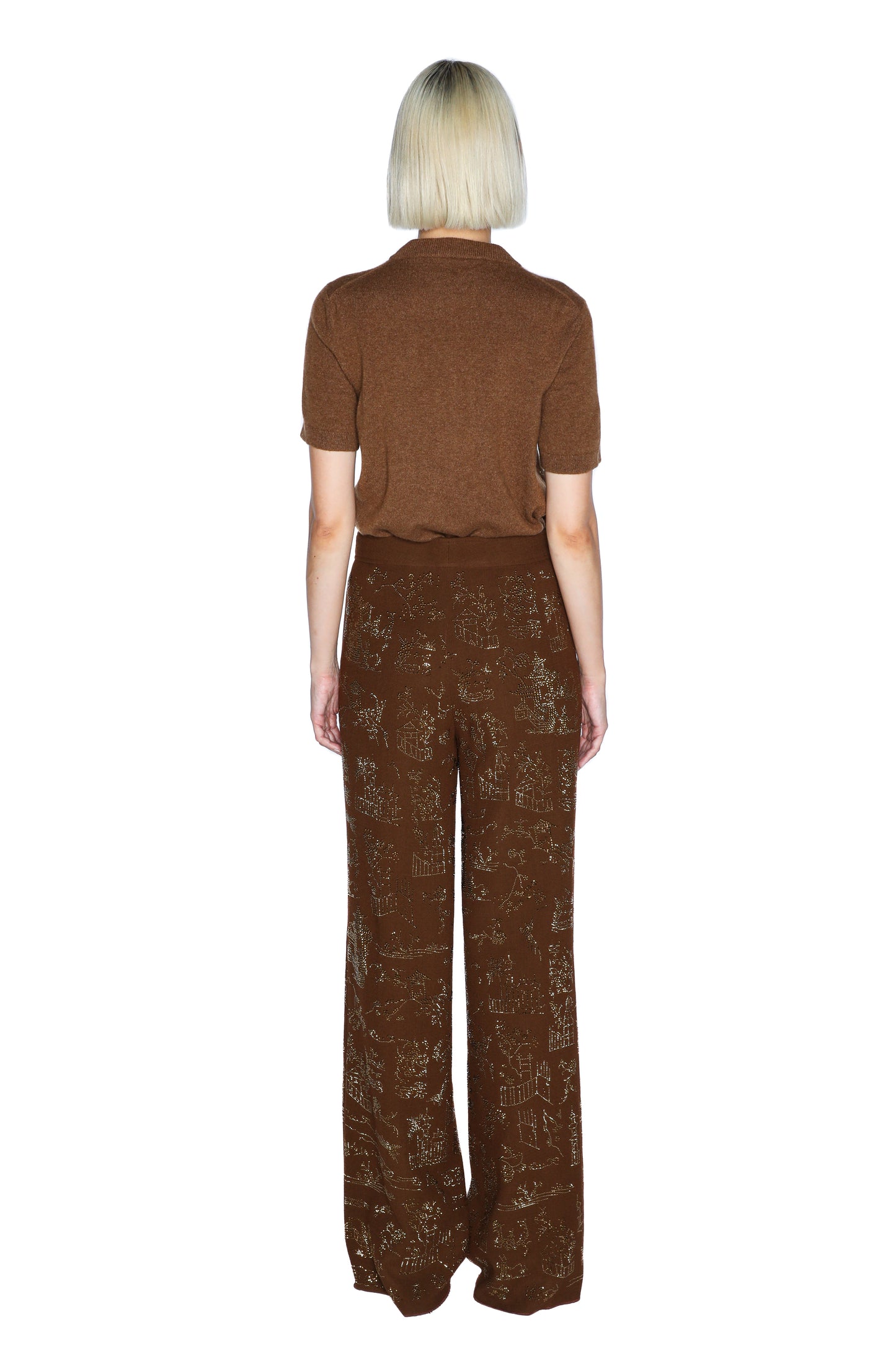 'CHINOISERIE' WIDE LEG PANTS - - Libertine
