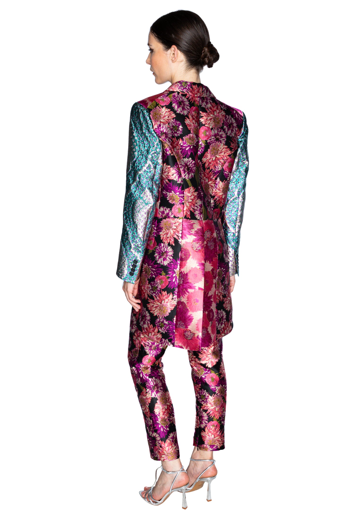 'PINK WISH JACQUARD' ANKLE ZIP PANT - - Libertine