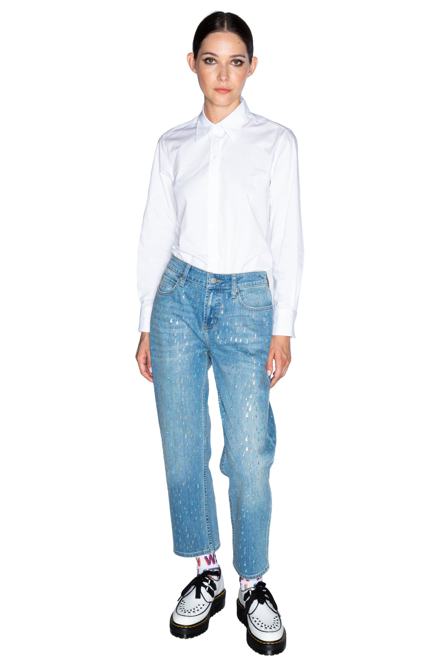 'OIL SLICK' BOYFRIEND JEAN - - Libertine