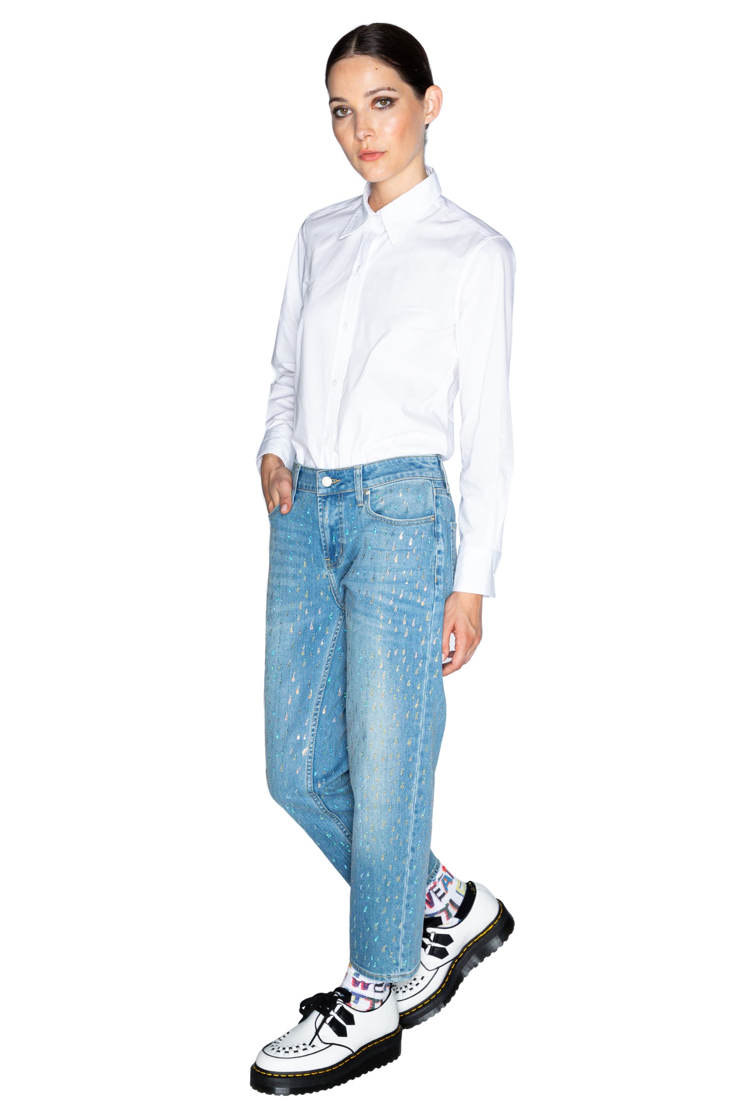 'OIL SLICK' BOYFRIEND JEAN - - Libertine