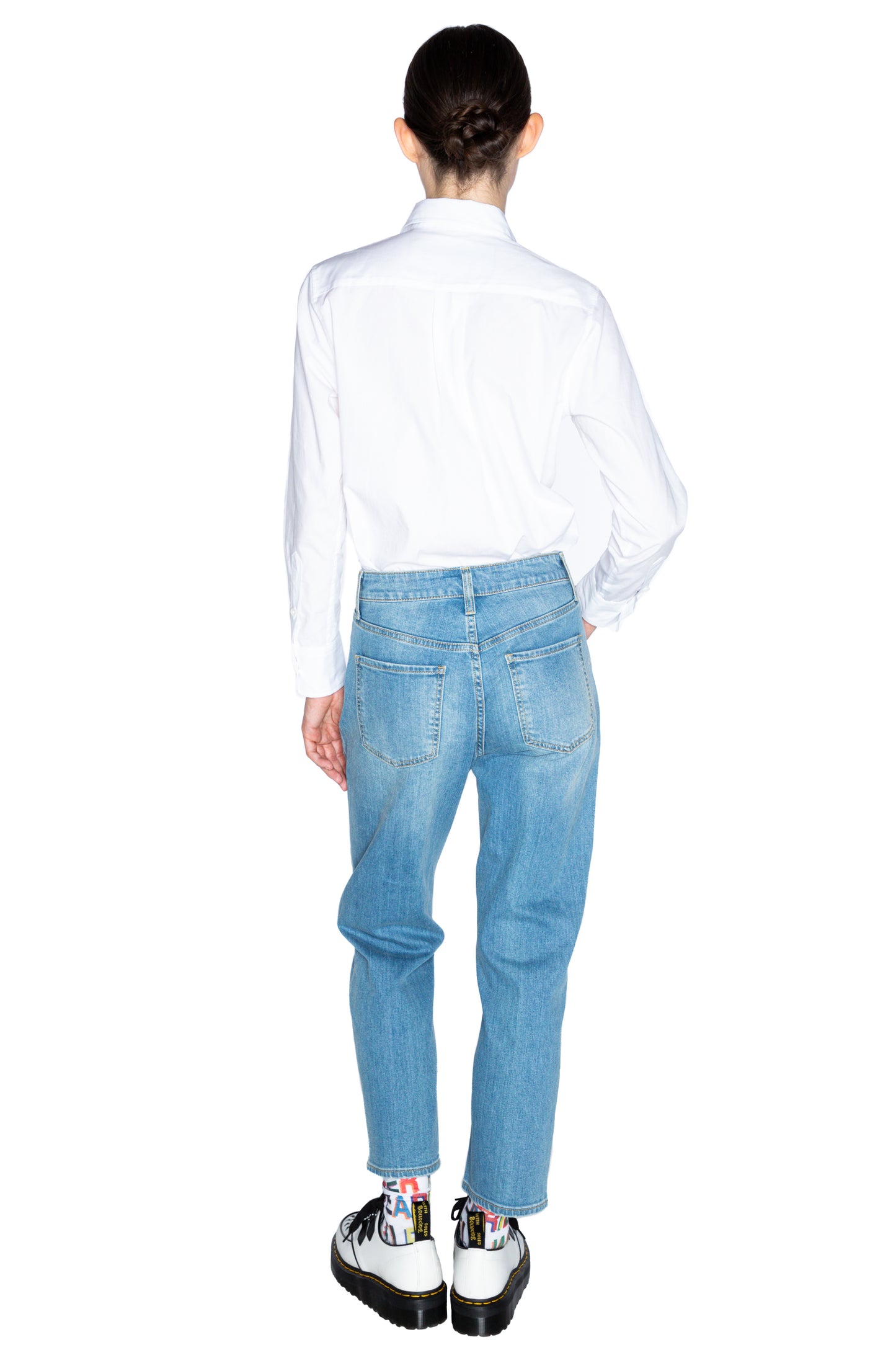 'CECIL BEATON PINK CARNATION' CRYSTAL BOYFRIEND JEAN - - Libertine