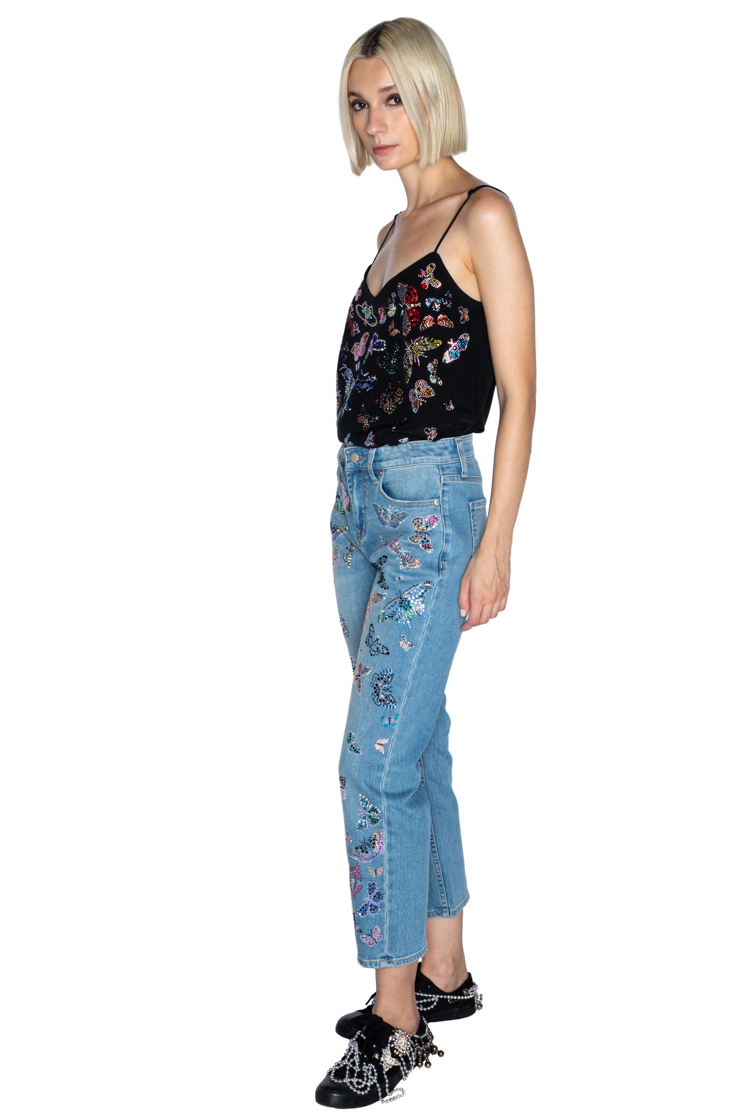 'MILLIONS OF BUTTERFLIES' BOYFRIEND JEAN - - Libertine