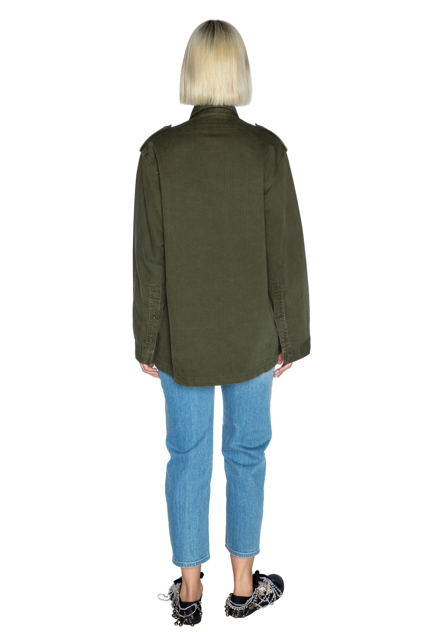 'Millions of Butterflies' Vintage French Military Jacket - - Libertine