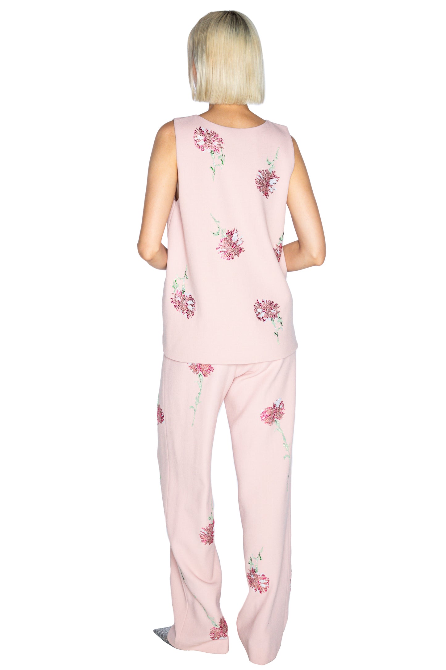 'CECIL BEATON PINK CARNATION' PLEATED PANT - - Libertine