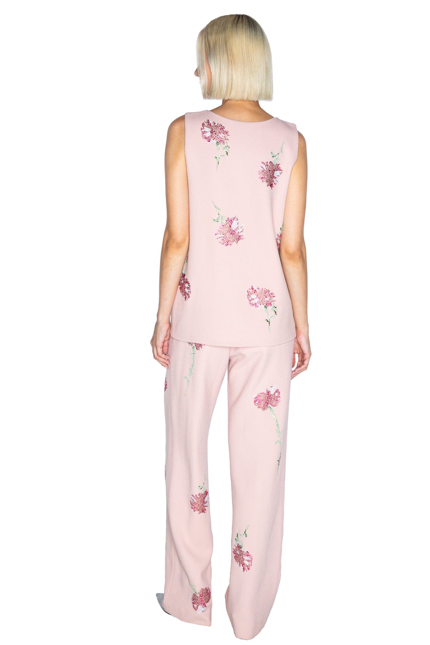 'CECIL BEATON PINK CARNATION' PLEATED PANT - - Libertine