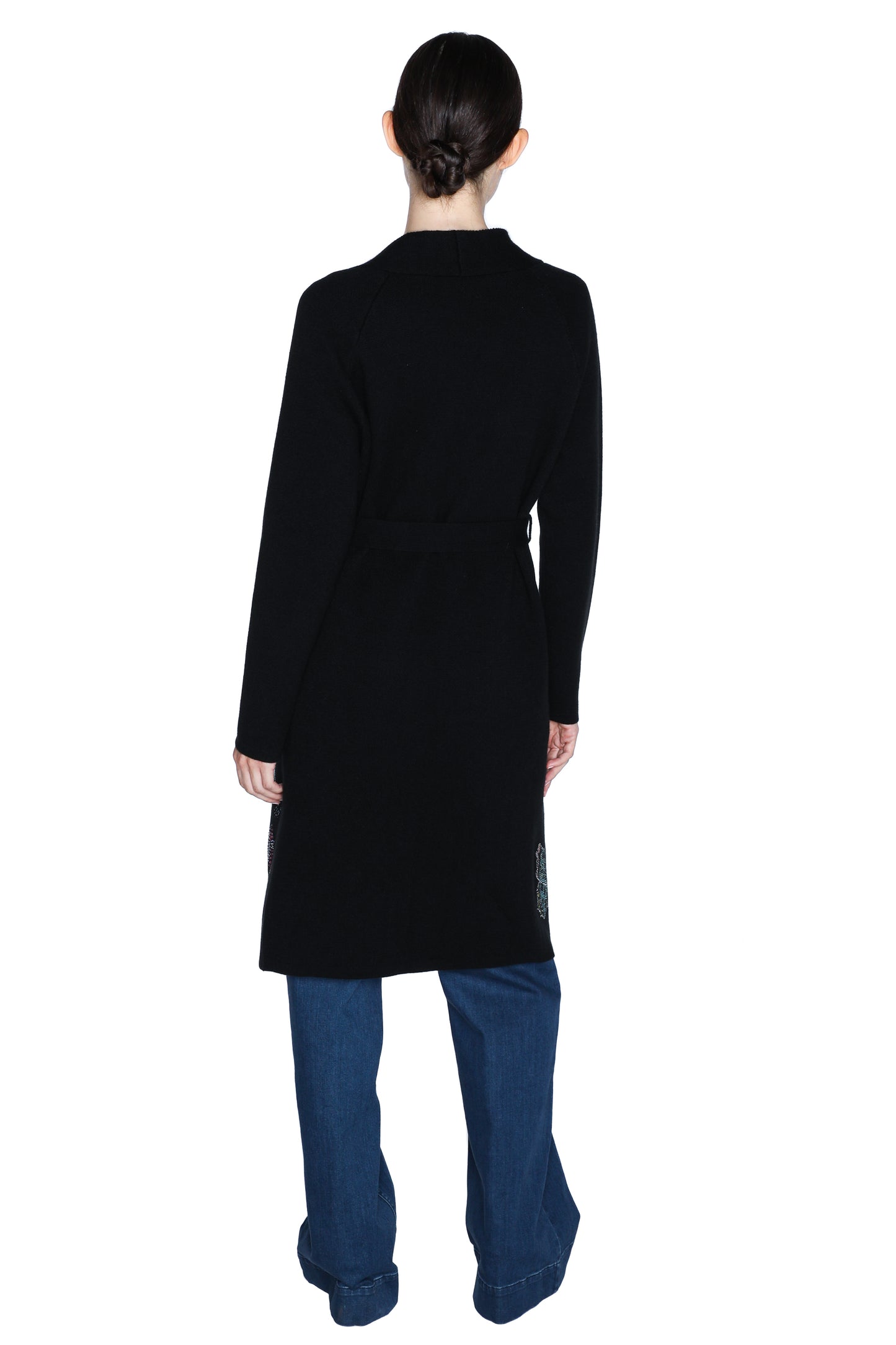 'MILLIONS OF BUTTERFLIES' SLIM BELTED CARDIGAN - - Libertine