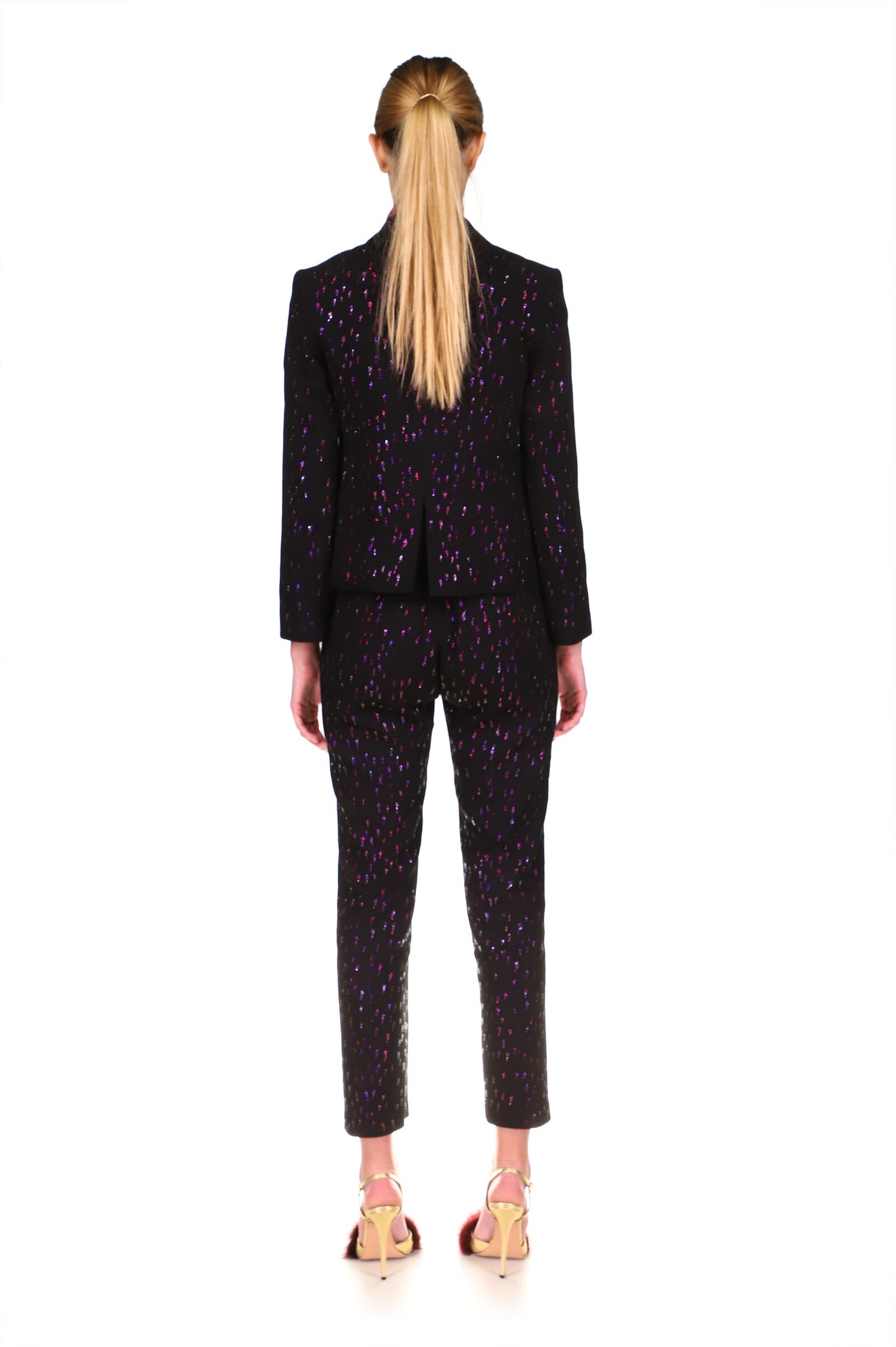 CRYSTAL 'OIL SLICK' BLACK JACKET - BLAZERS - Libertine