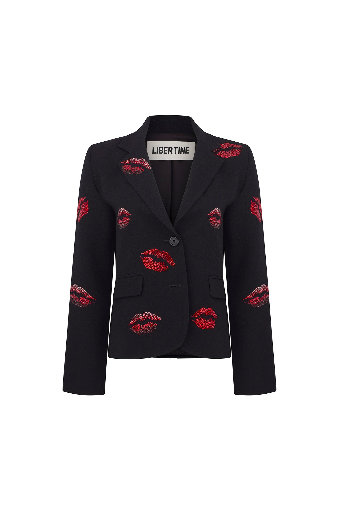 'BISOU' CRYSTAL LONG SLEEVE BLAZER - BLAZERS - Libertine