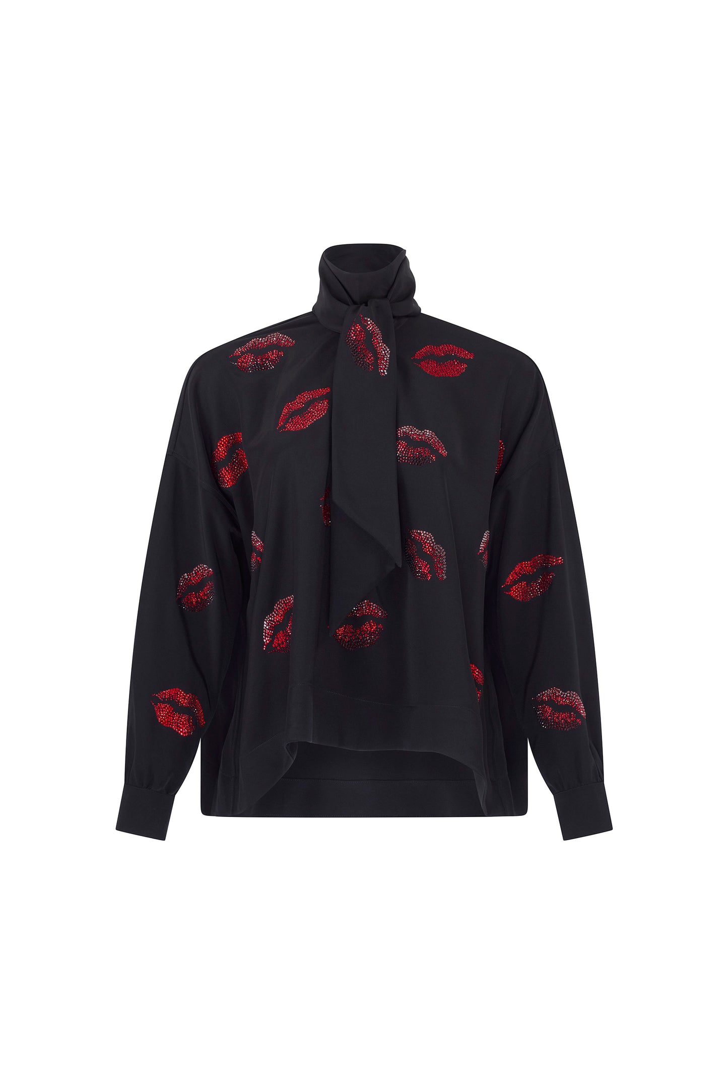 'BISOU' CRYSTAL TIE BLOUSE - TOPS - Libertine