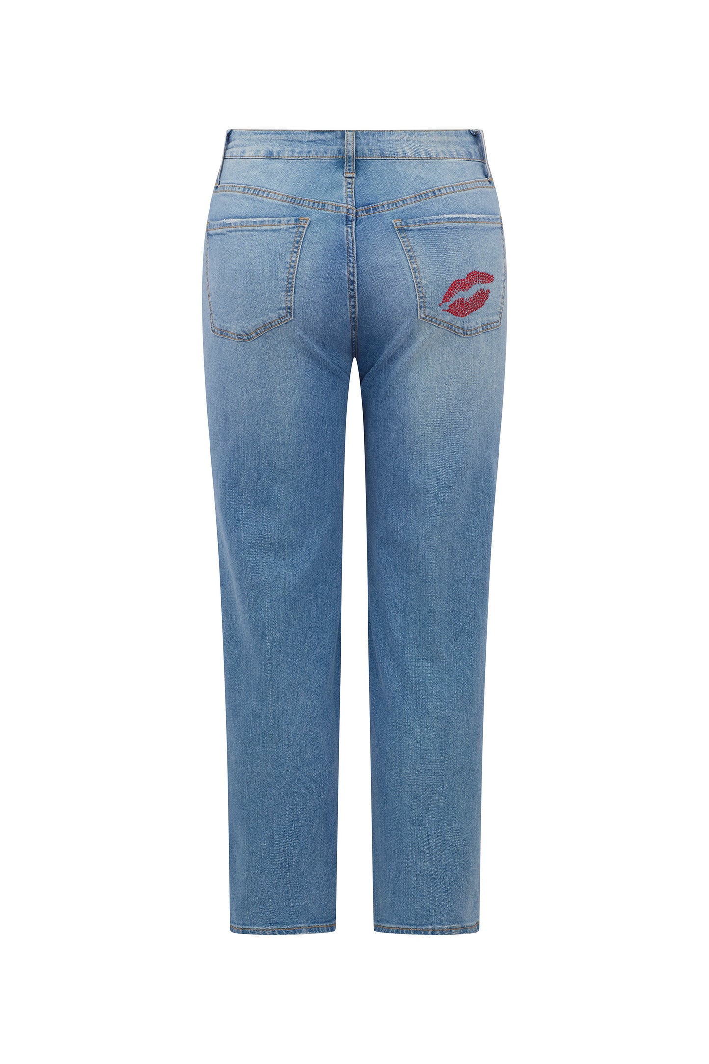 'BISOU' CRYSTAL BOYFRIEND JEAN - DENIM - Libertine