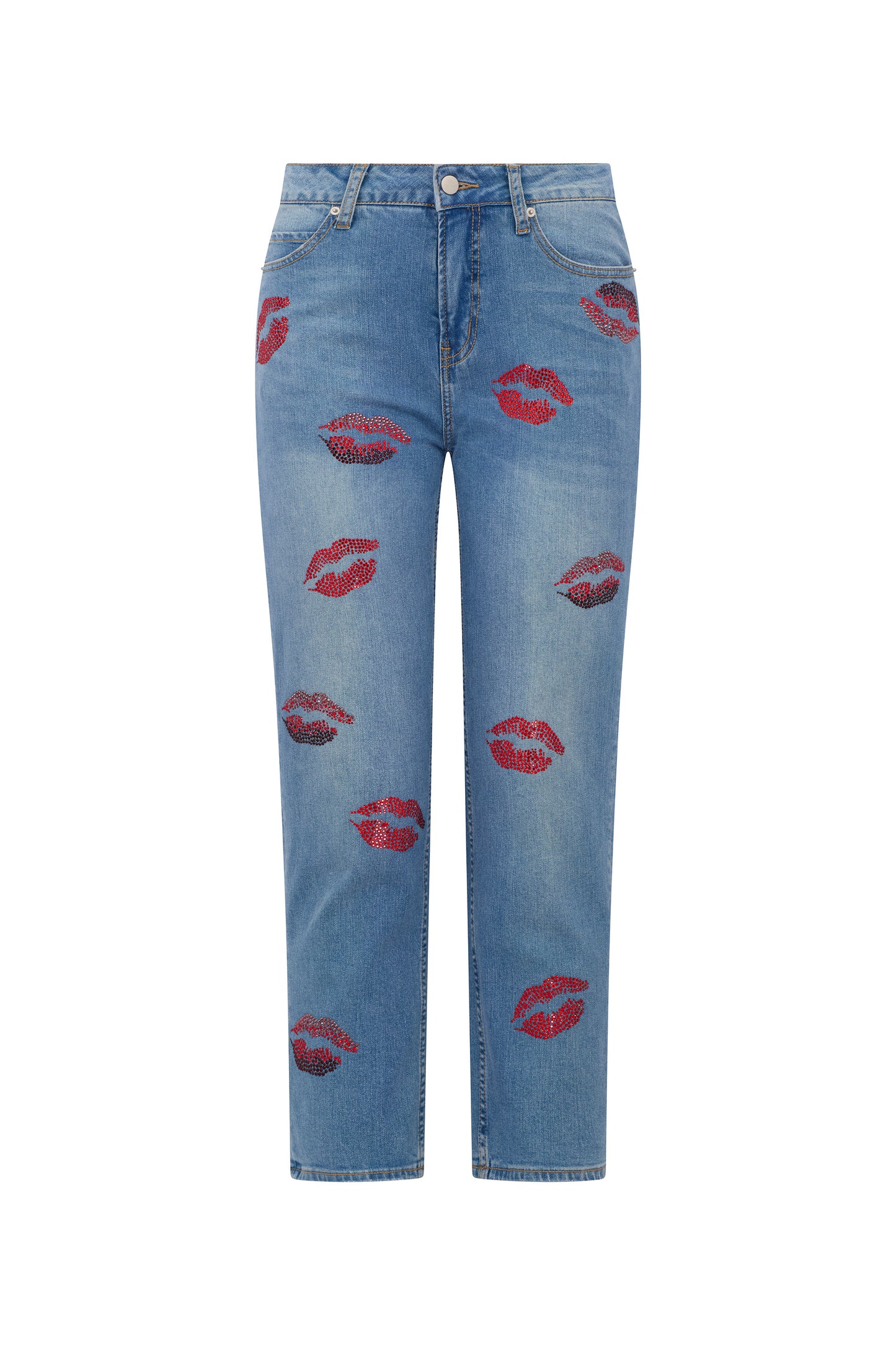 'BISOU' CRYSTAL BOYFRIEND JEAN - DENIM - Libertine