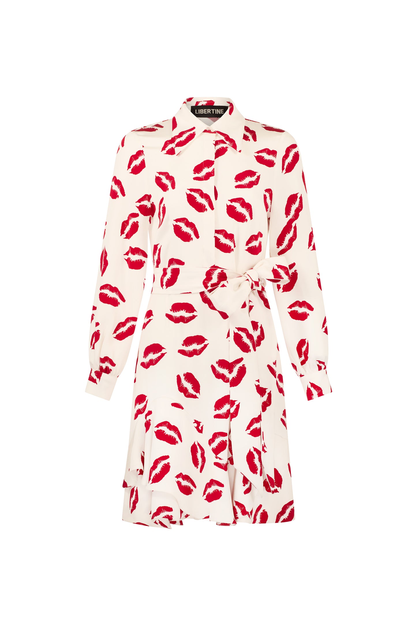 'BISOU' PRINT BELTED KATE DRESS - PANTS - Libertine