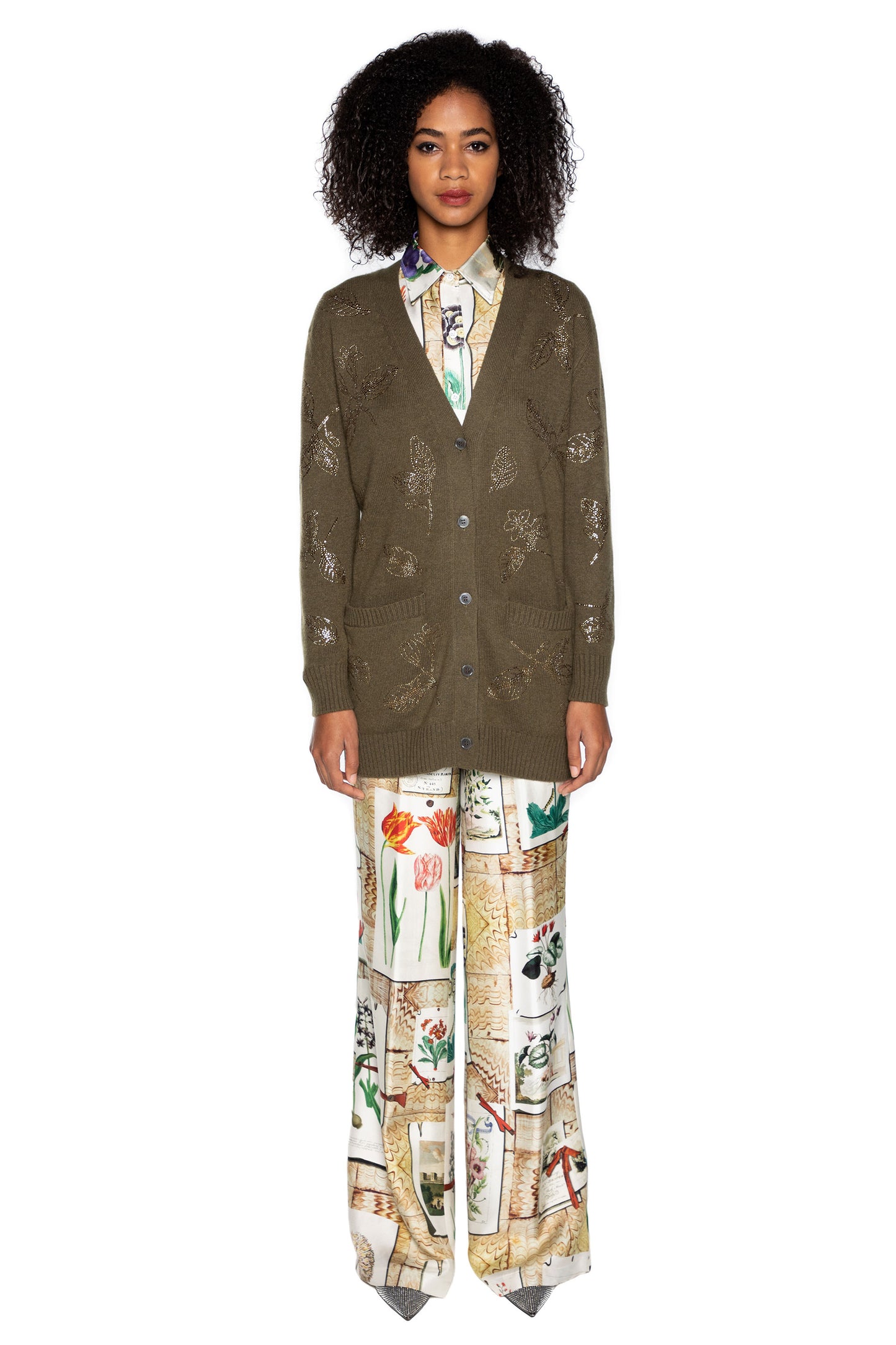 'GOLDEN LEAVES' OVERSIZED CARDIGAN - - Libertine