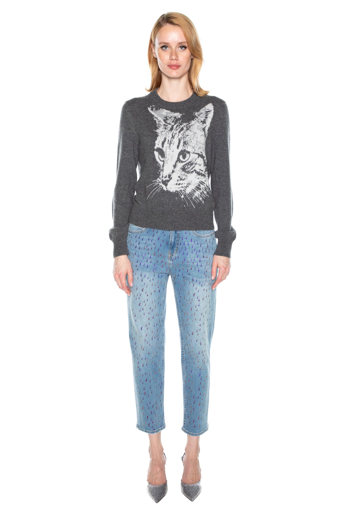 'CAT PEOPLE' SHRUNKEN PULLOVER - - Libertine