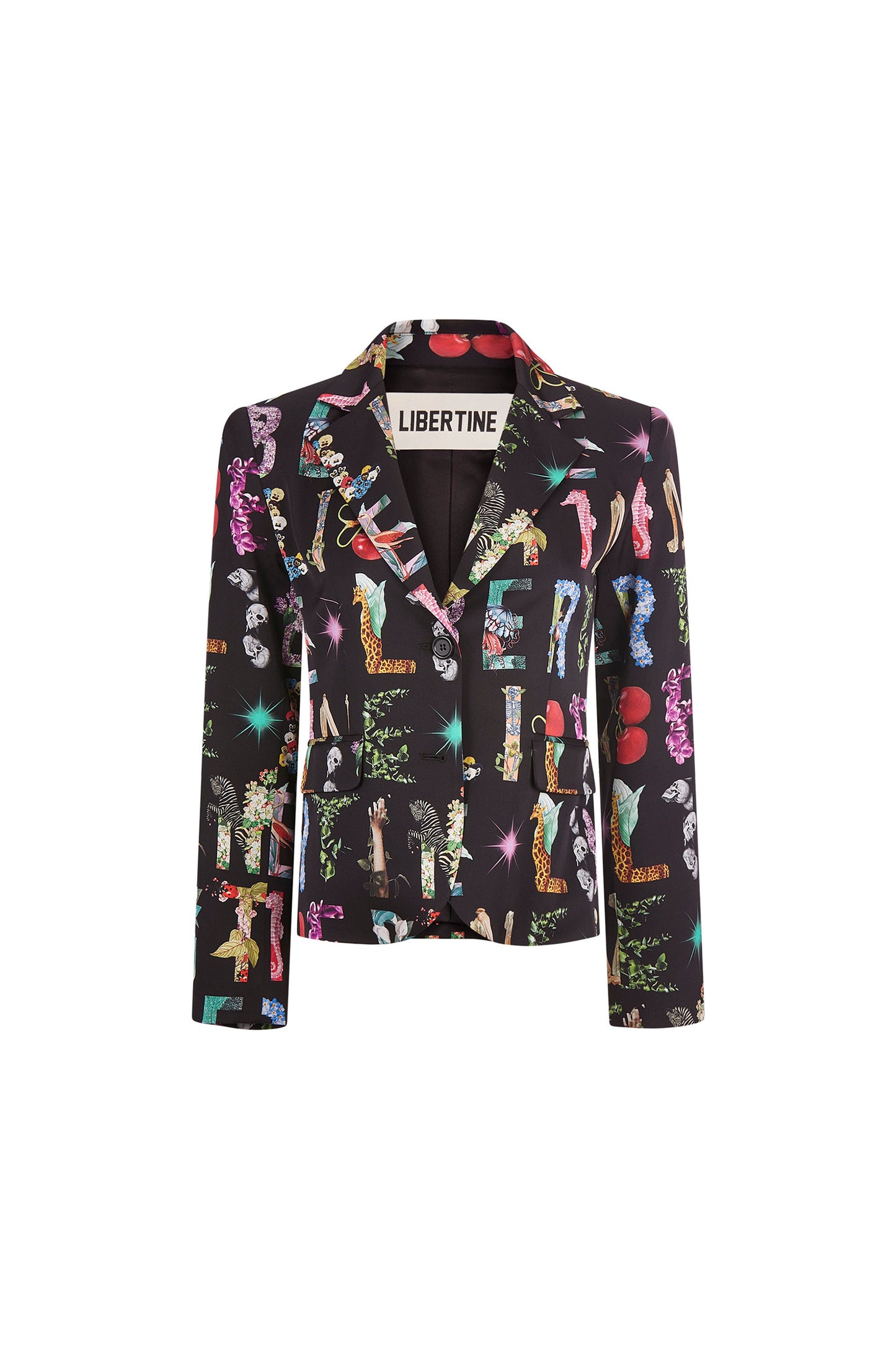 'DECO LETTERS' L/S SHORT BLAZER - - Libertine