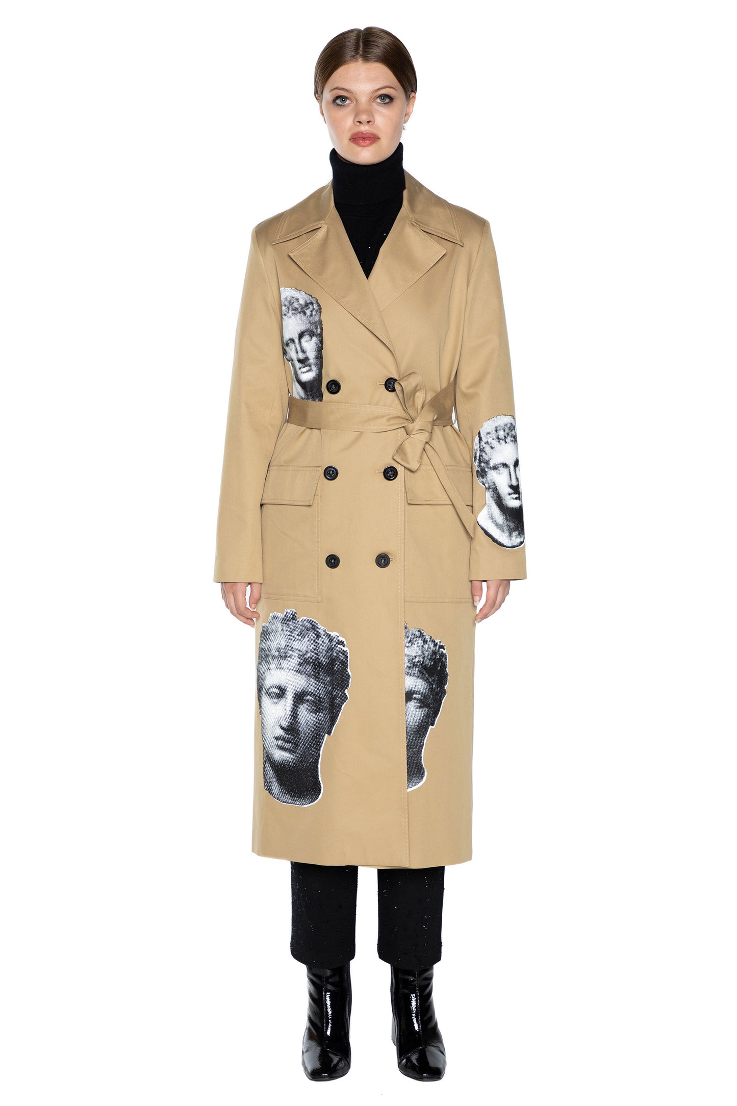 'CUPID AND PSYCHE' LONG LEAN TRENCH - - Libertine