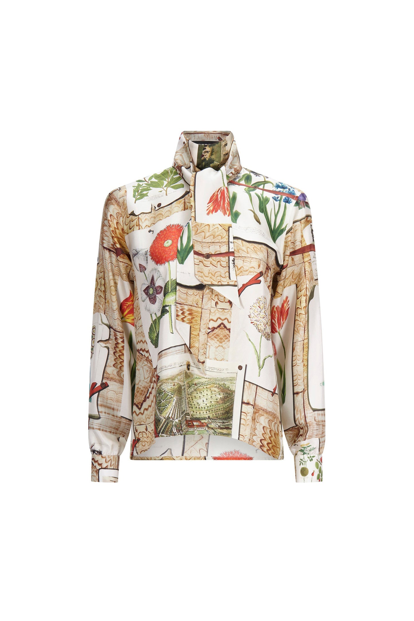 'COLEFAX' SLIM KEITH TIE BLOUSE - - Libertine