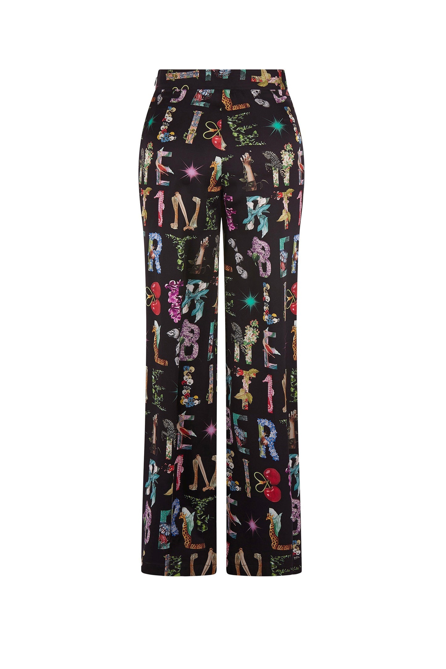 'DECO LETTERS' SLIM AARONS PANTS SIDE ZIP - - Libertine