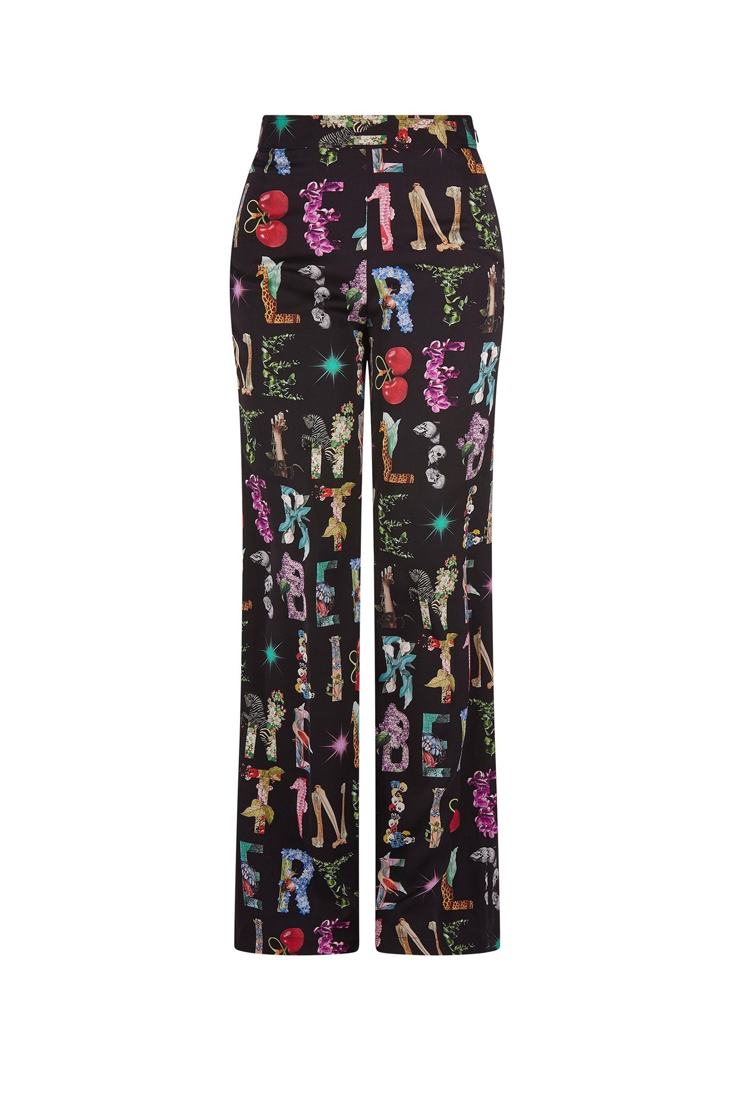 'DECO LETTERS' SLIM AARONS PANTS SIDE ZIP - - Libertine