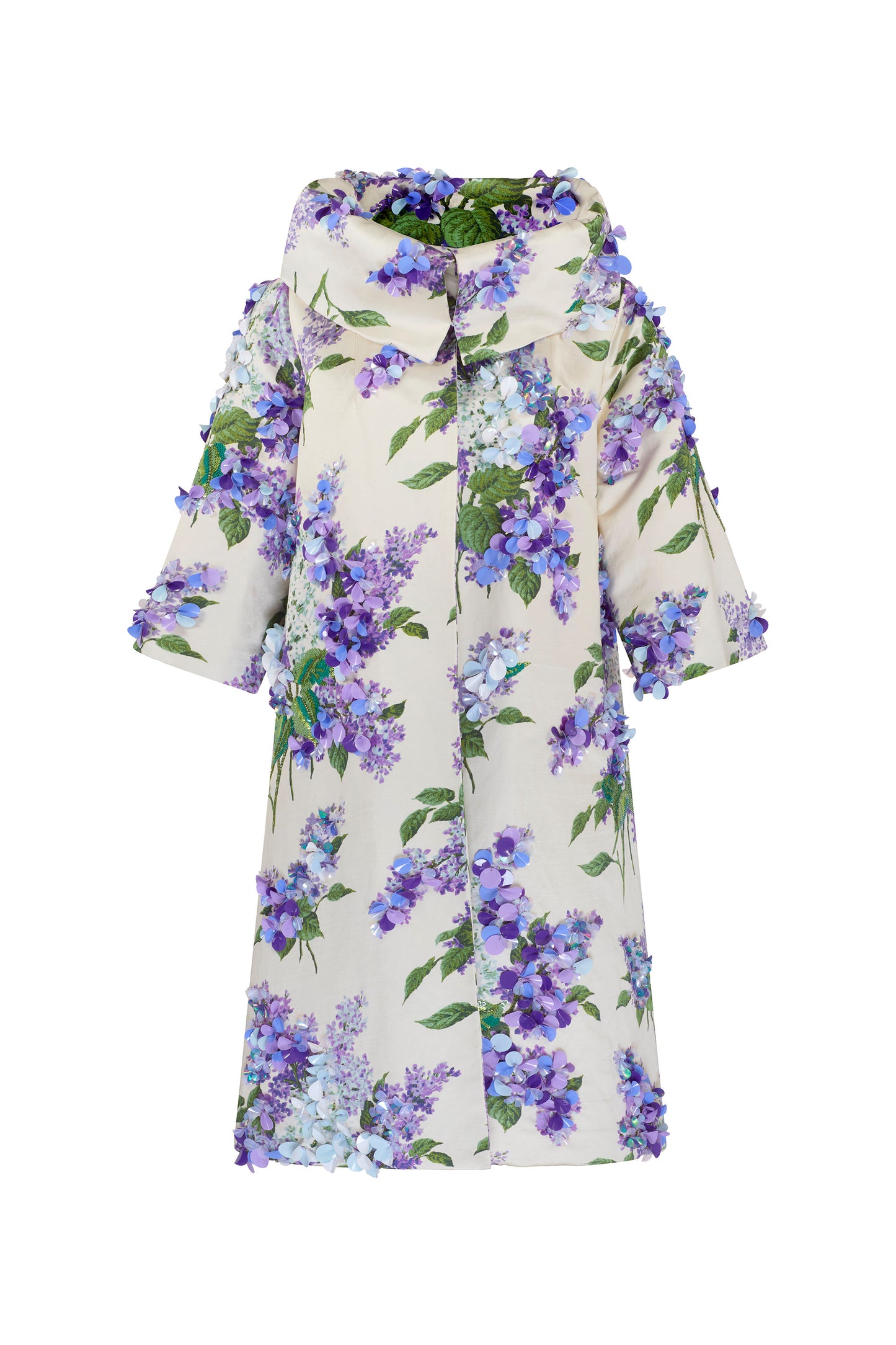 'LILAC GARDEN' EMBELLISHED JACKIE OPERA COAT - COATS - Libertine