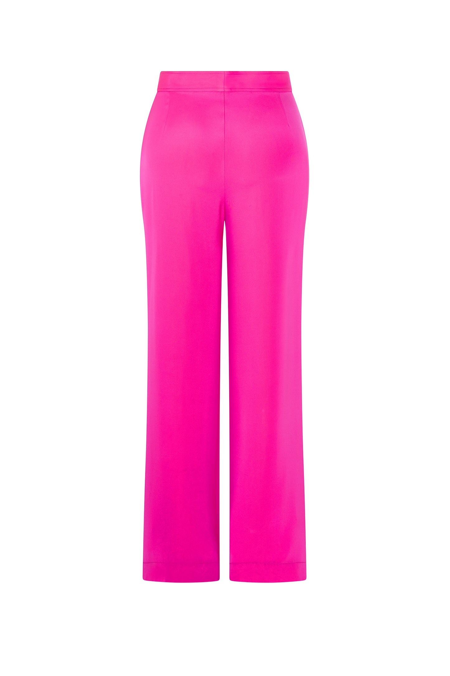 'OVERSATURATED SILKS' PINK WIDE LEG TROUSERS - PANTS - Libertine