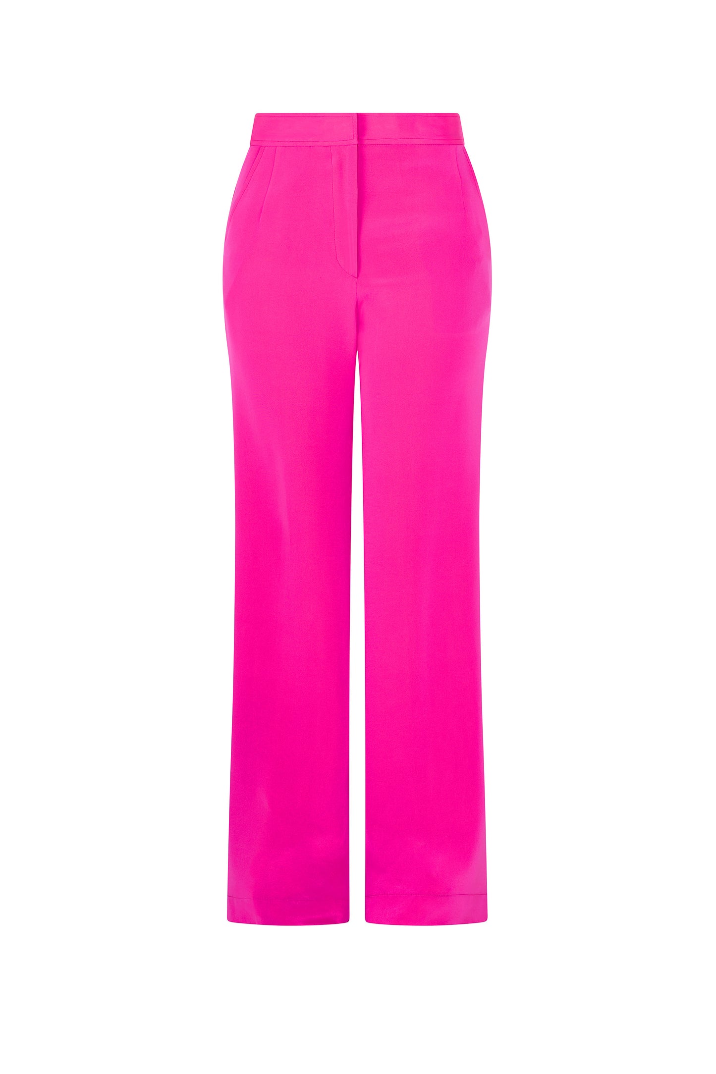 'OVERSATURATED SILKS' PINK WIDE LEG TROUSERS - PANTS - Libertine