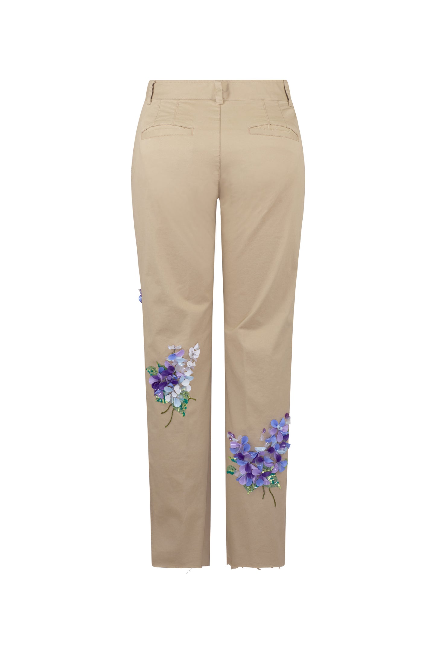 'EMBELLISHED LILAC GARDEN' WOMEN'S CHINOS - PANTS - Libertine