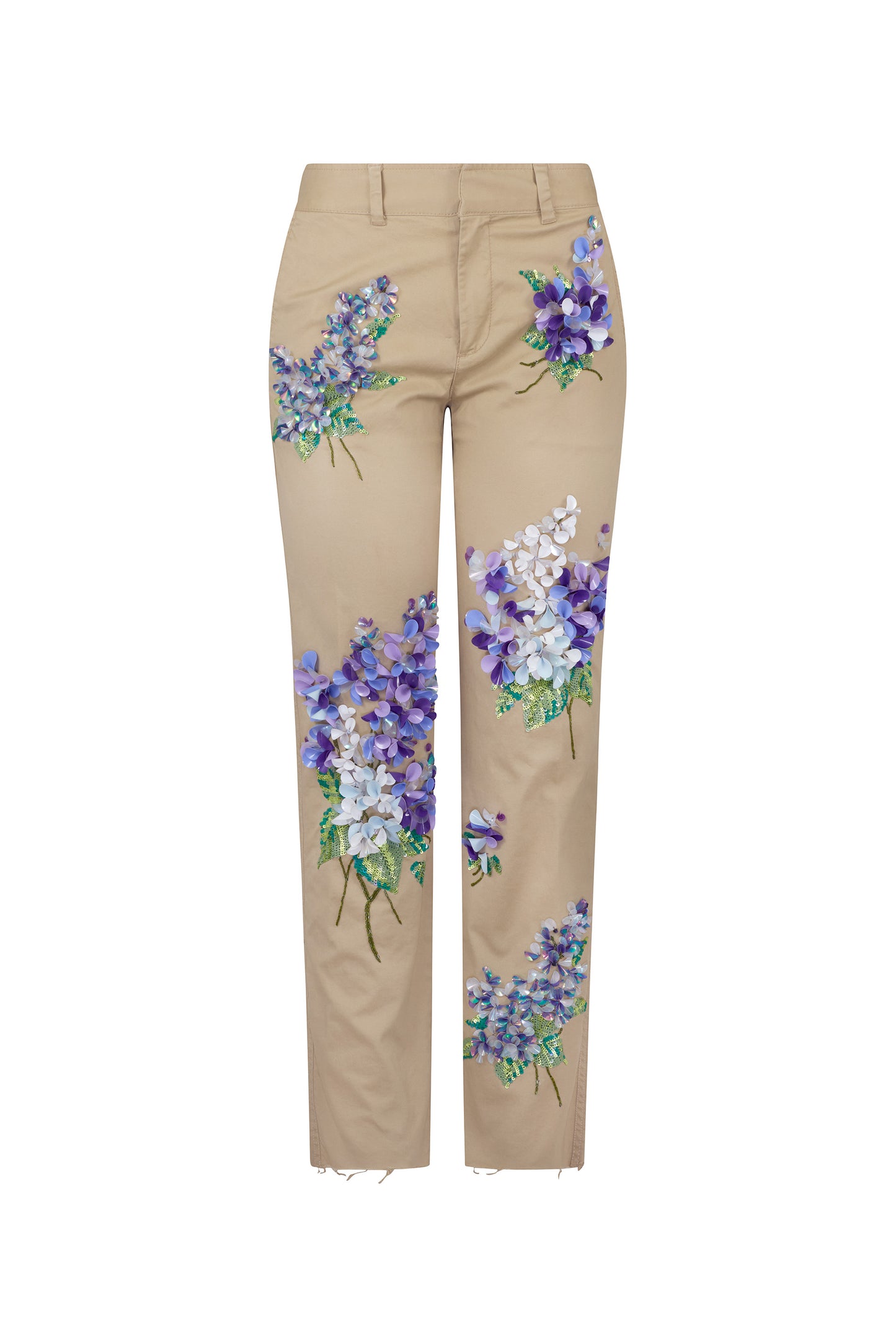 'EMBELLISHED LILAC GARDEN' WOMEN'S CHINOS - PANTS - Libertine