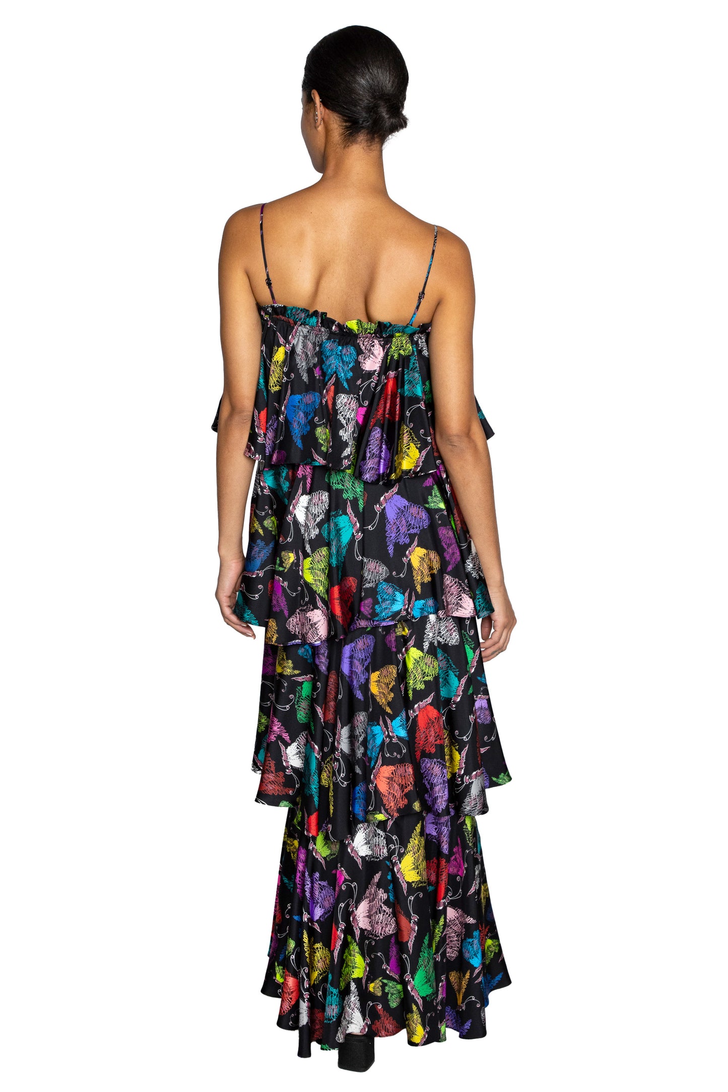 'MILLE PAPILLONS' CONVERTIBLE RUFFLE DRESS - DRESSES - Libertine