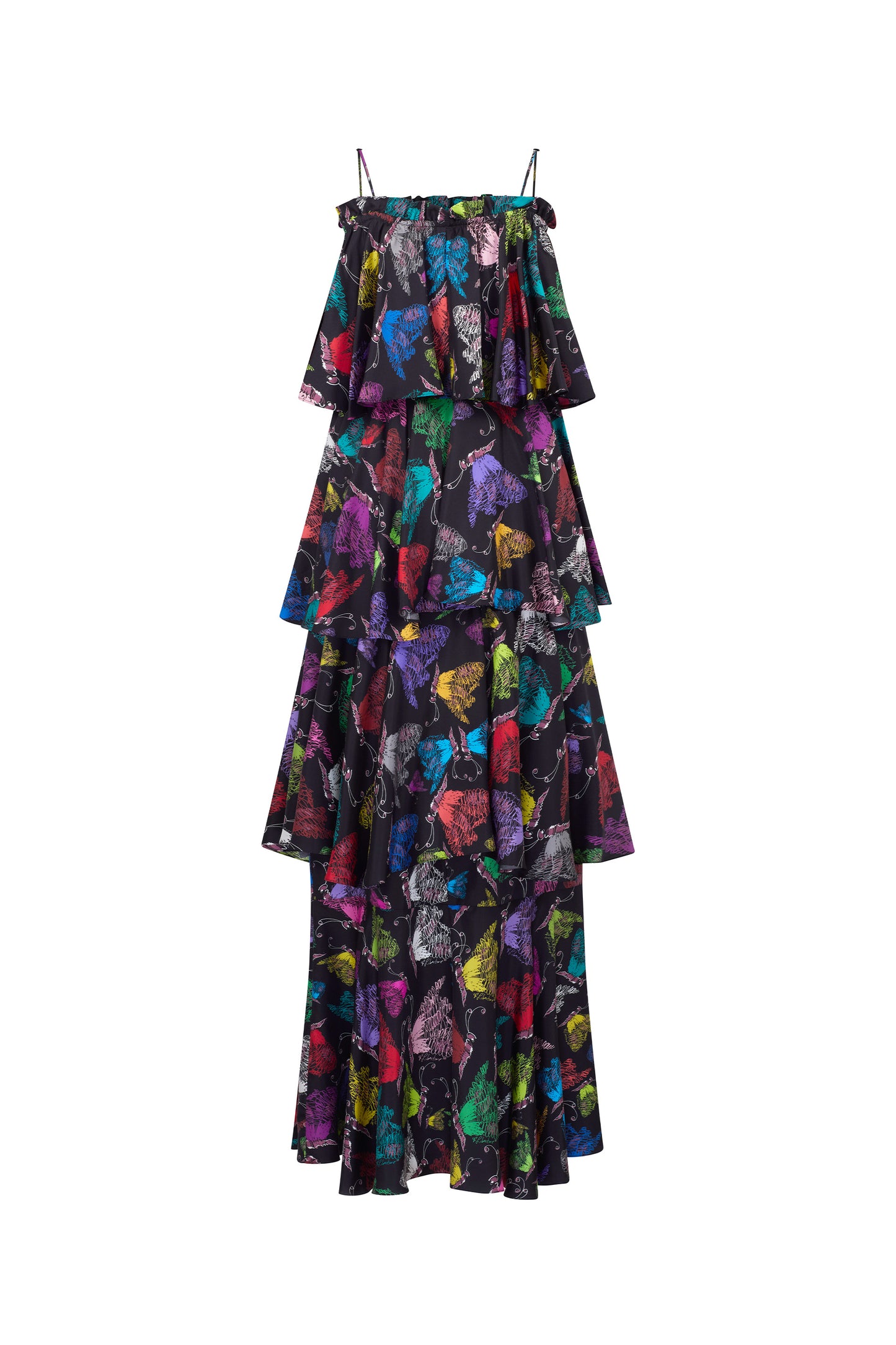 'MILLE PAPILLONS' CONVERTIBLE RUFFLE DRESS - DRESSES - Libertine