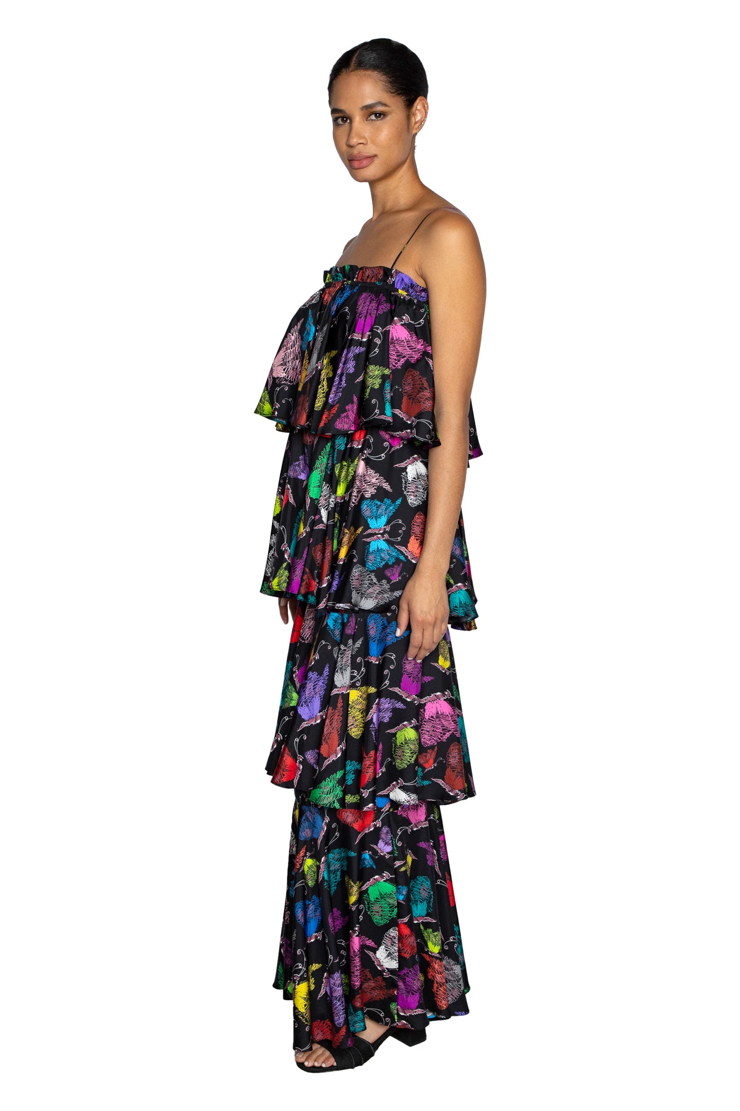 'MILLE PAPILLONS' CONVERTIBLE RUFFLE DRESS - DRESSES - Libertine