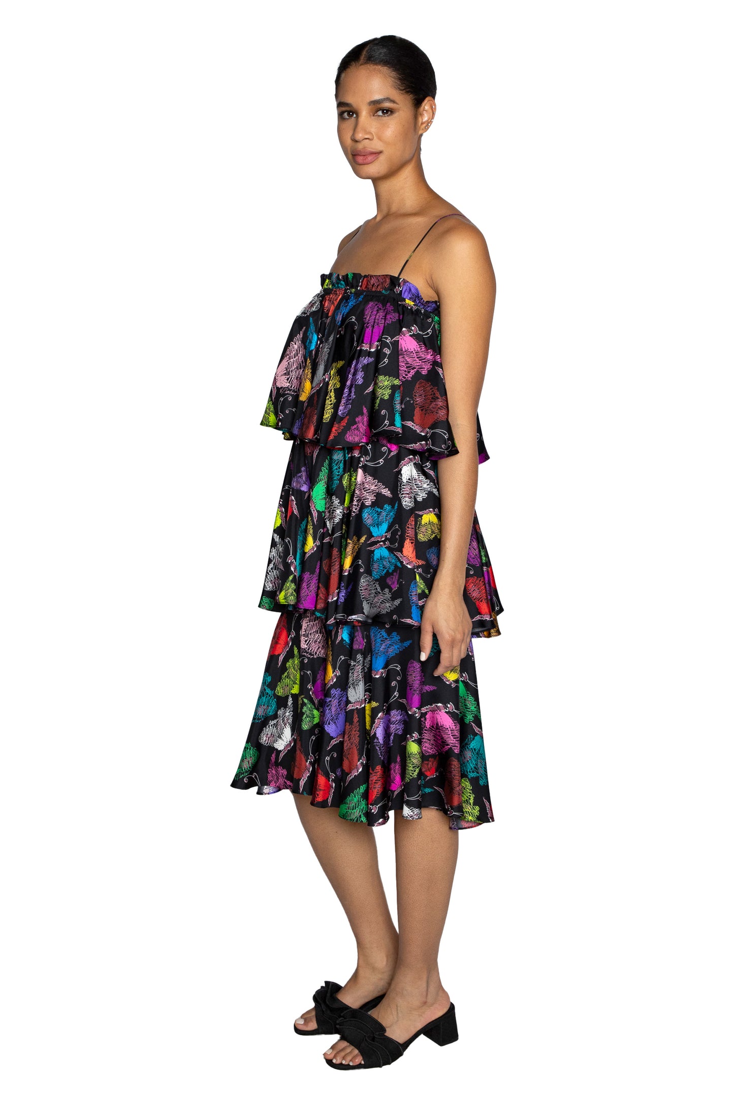 'MILLE PAPILLONS' CONVERTIBLE RUFFLE DRESS - DRESSES - Libertine